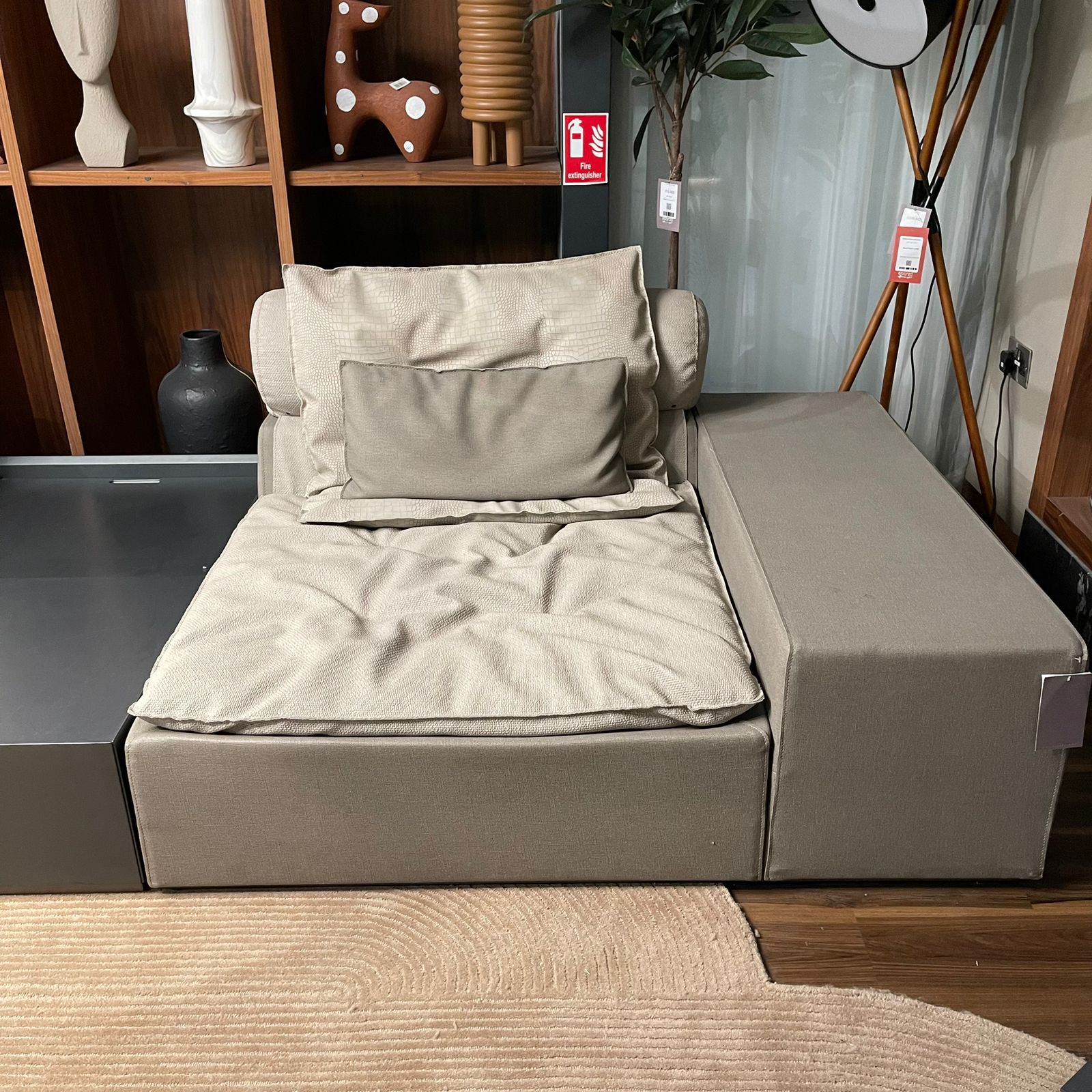 Display image of the ebarza Corner Sofa AMBO S80197 by BEACON, showcasing the fabric and corner design.