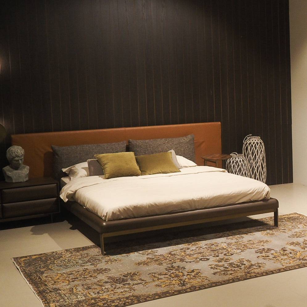 HOMAGE KOLTUK Era King Size Bedstead with wooden frame, showcasing a modern design and sturdy construction for bedroom use.