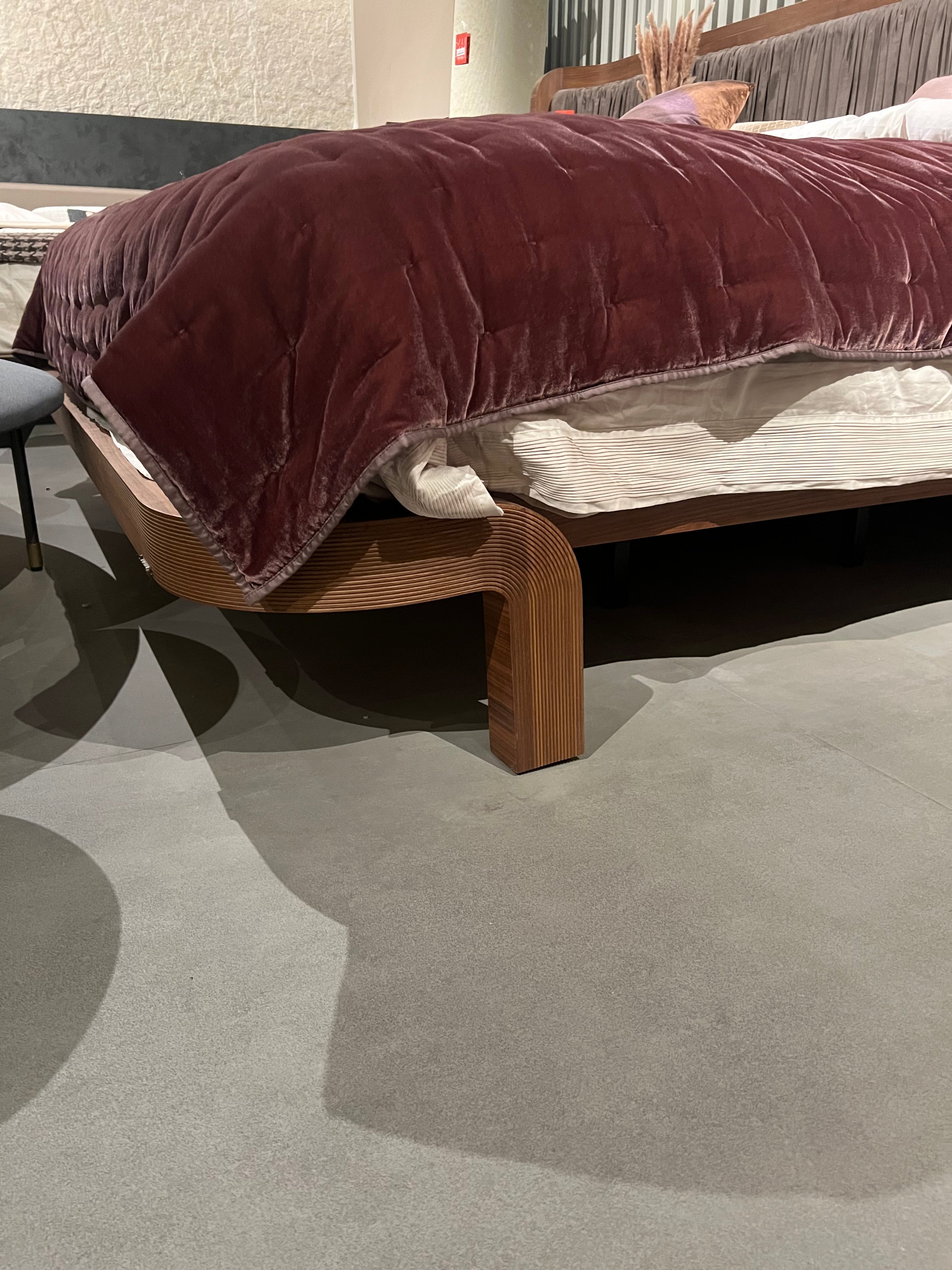 Display of Eva King Size Bedstead by LODA FURNITURE, featuring a modern Nakheel design with a sturdy wooden frame.