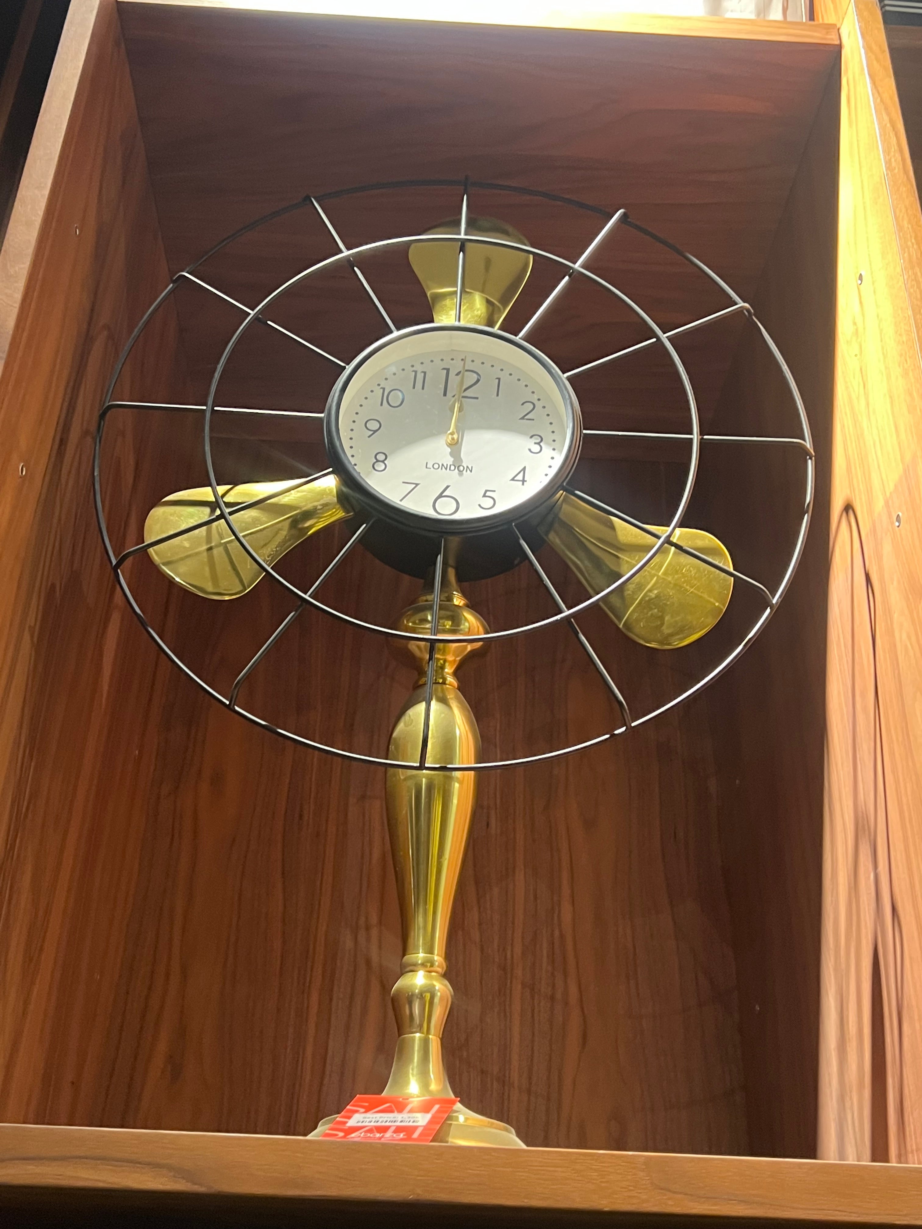 Display Item - Fan-Style Table Clock 14840-02 Nakheel -  DISPLAY ITEM - ebarza Furniture UAE | Shop Modern Furniture in Abu Dhabi & Dubai - مفروشات ايبازرا في الامارات | تسوق اثاث عصري وديكورات مميزة في دبي وابوظبي