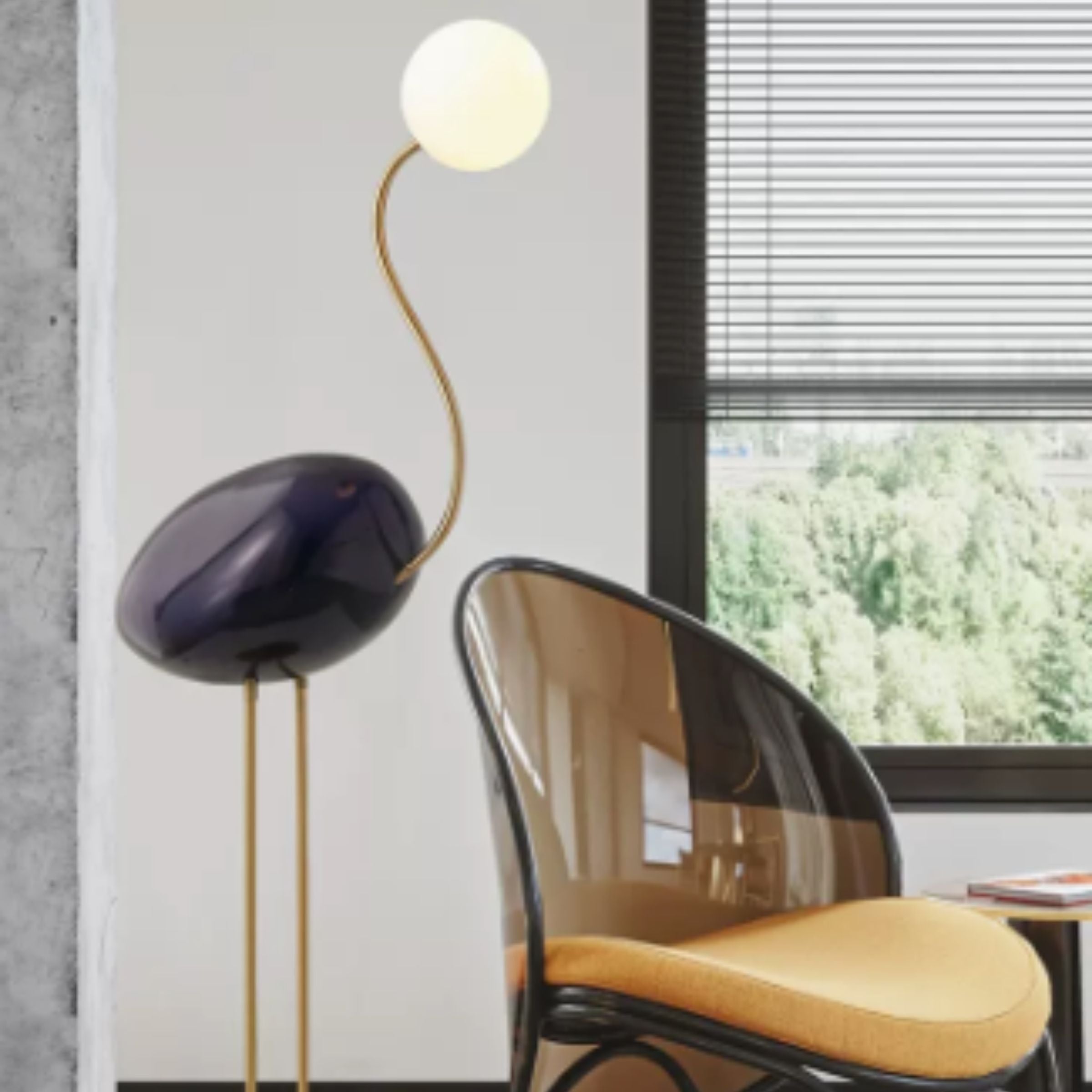 Black Flamingo Floor Lamp by BEACON, featuring a sleek design with a tall, elegant flamingo shape for modern home decor.
