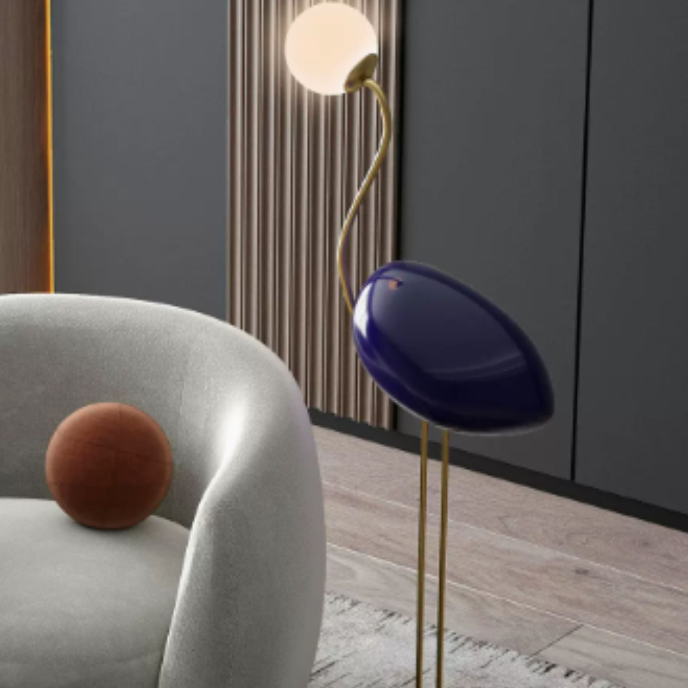 Black Flamingo Floor Lamp by BEACON featuring a sleek, modern design with a tall, elegant flamingo silhouette for stylish home lighting.