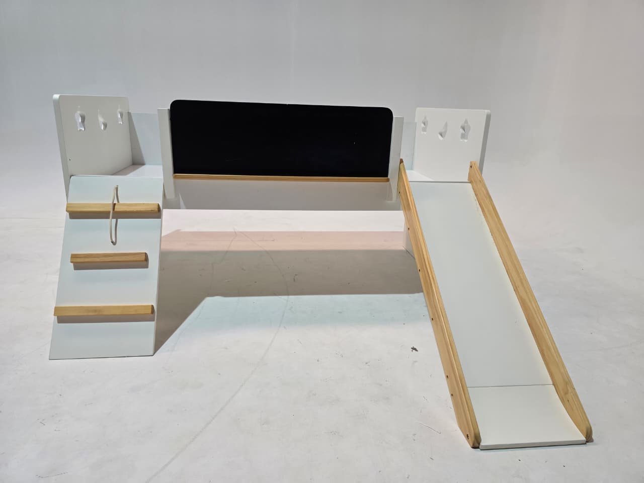 Display of a fun kids bed model HK-C004 by Beacon, featuring colorful design and sturdy wooden frame for children’s bedroom decor.