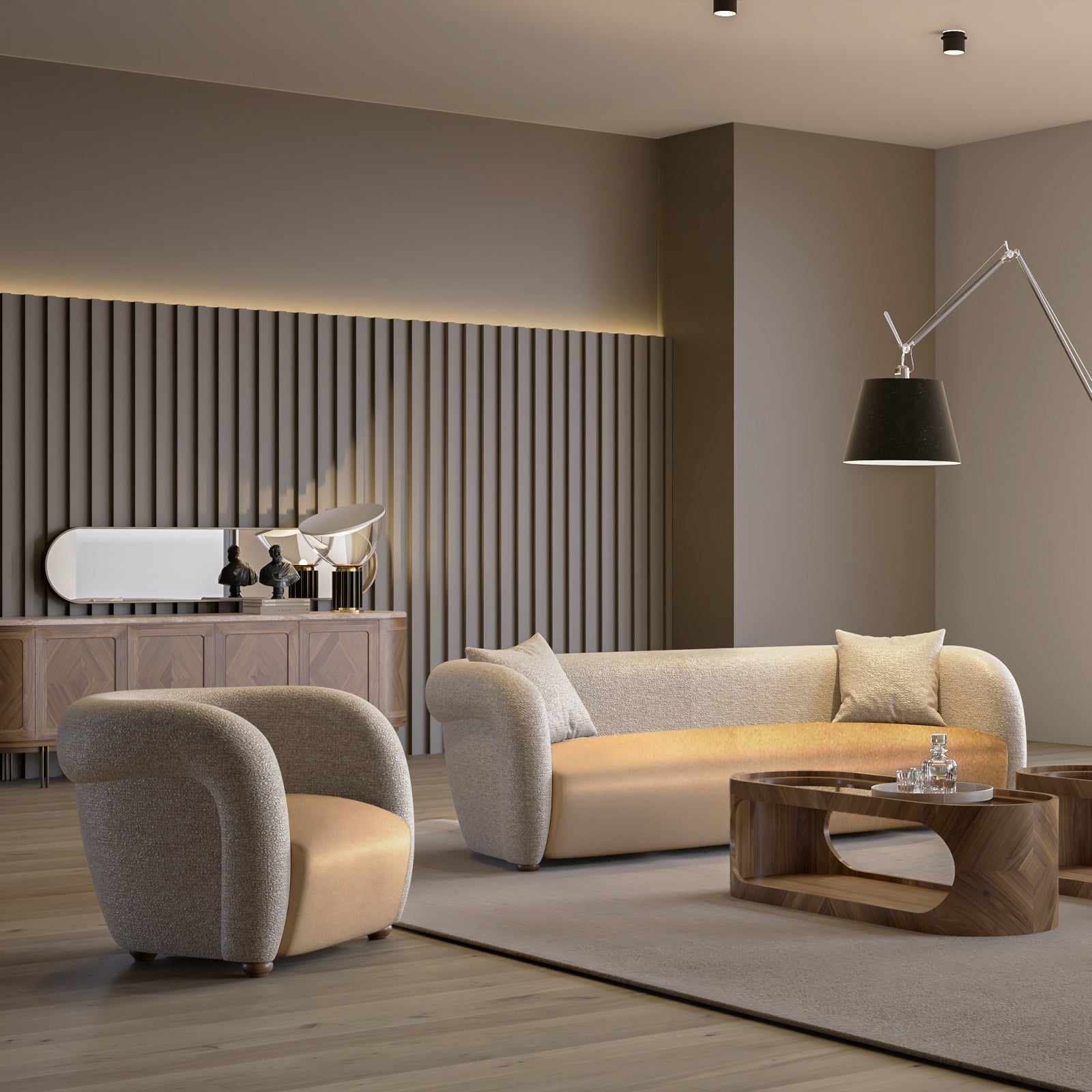 Loda Furniture Gauss Lounge Chair Gus1S-TdYAS display model with modern design and plush upholstery, showcased on a neutral background.
