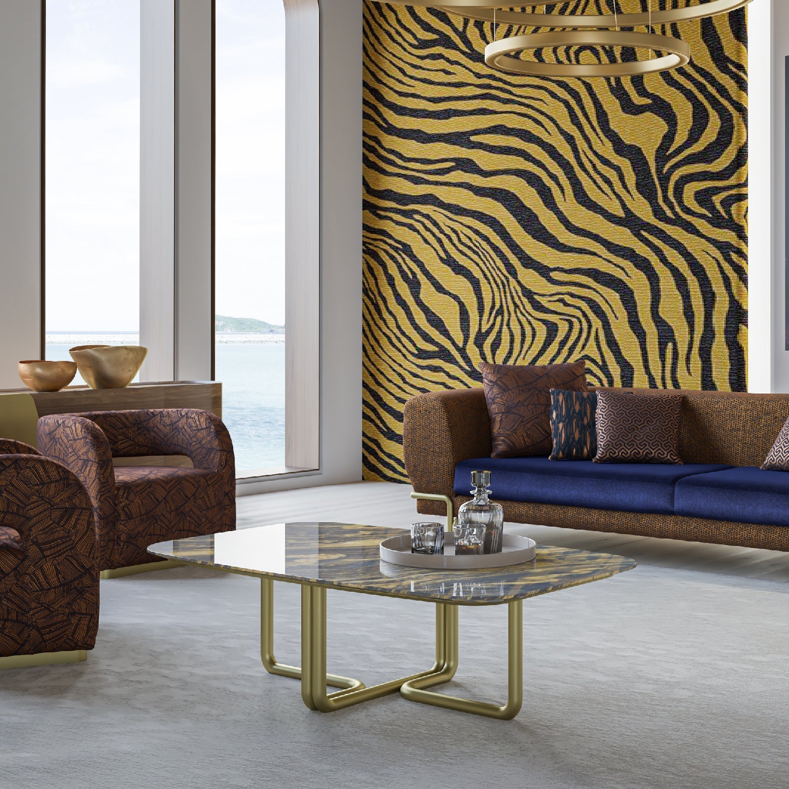 Giallo Center Table by LODA Furniture, modern yellow side table with sleek design, perfect for living room decor.