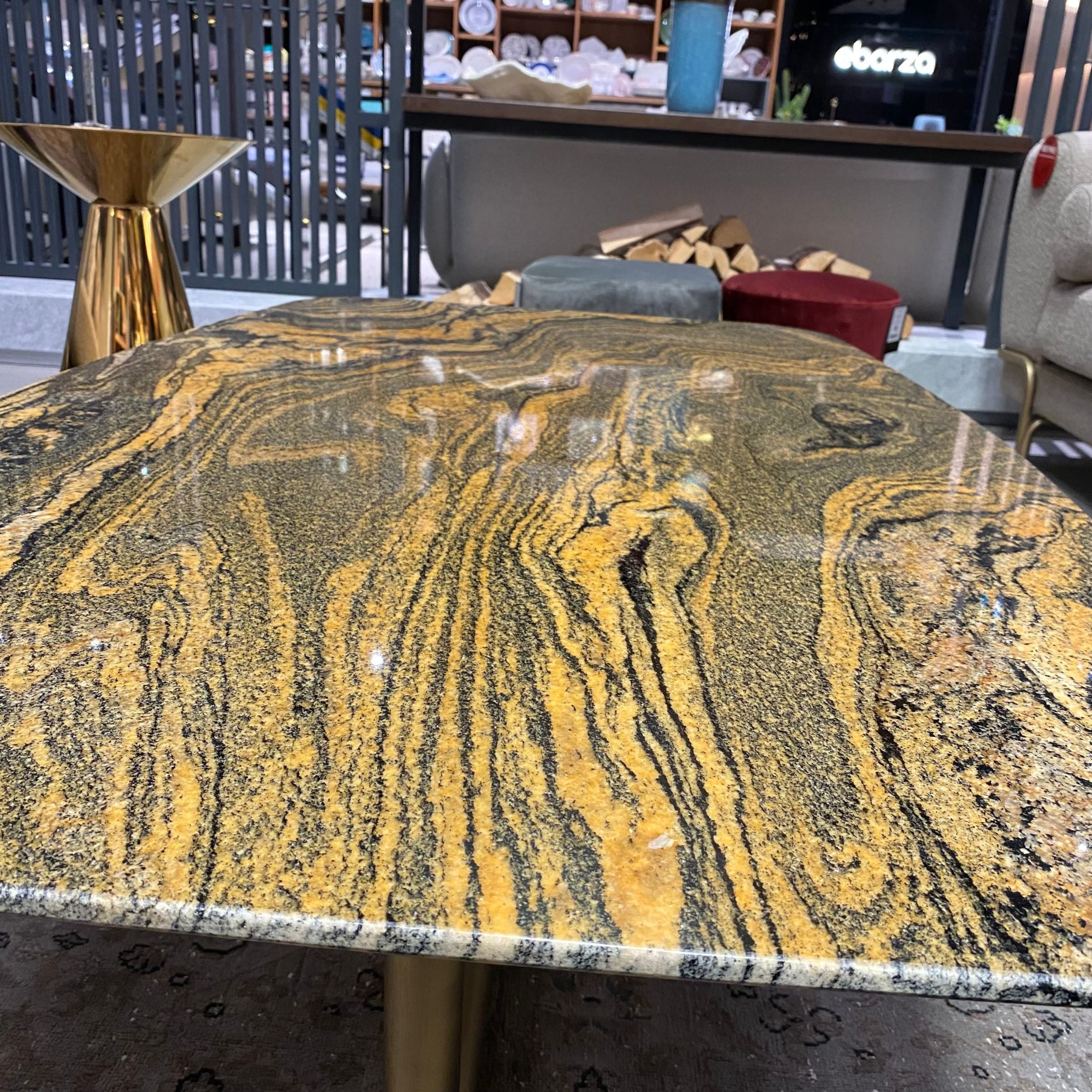 Giallo Center Table by LODA FURNITURE, modern display item with sleek yellow finish and minimalist design.