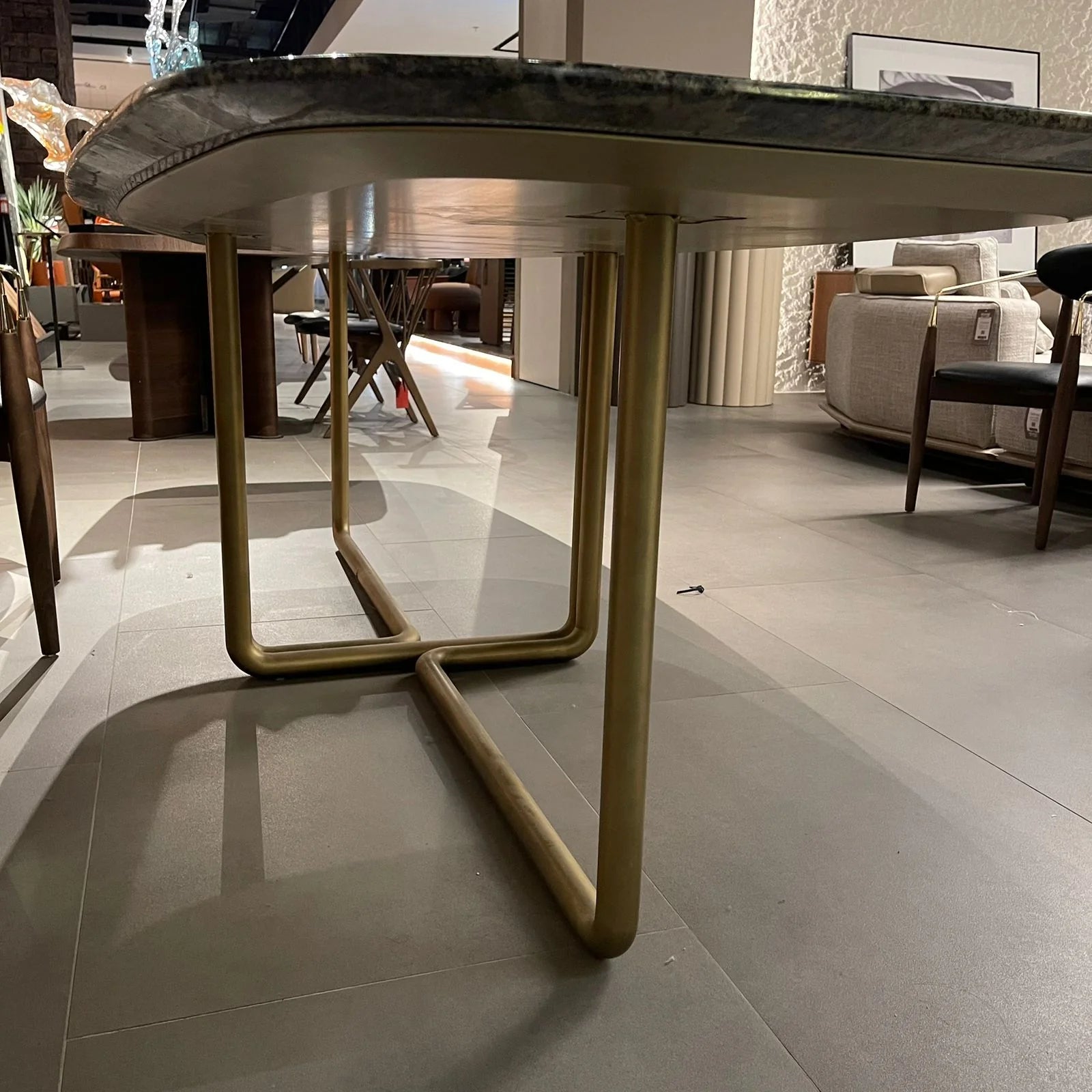 Display of Giallo Dining Table Gialodt-260 by LODA FURNITURE, showcasing the modern yellow wooden dining table.