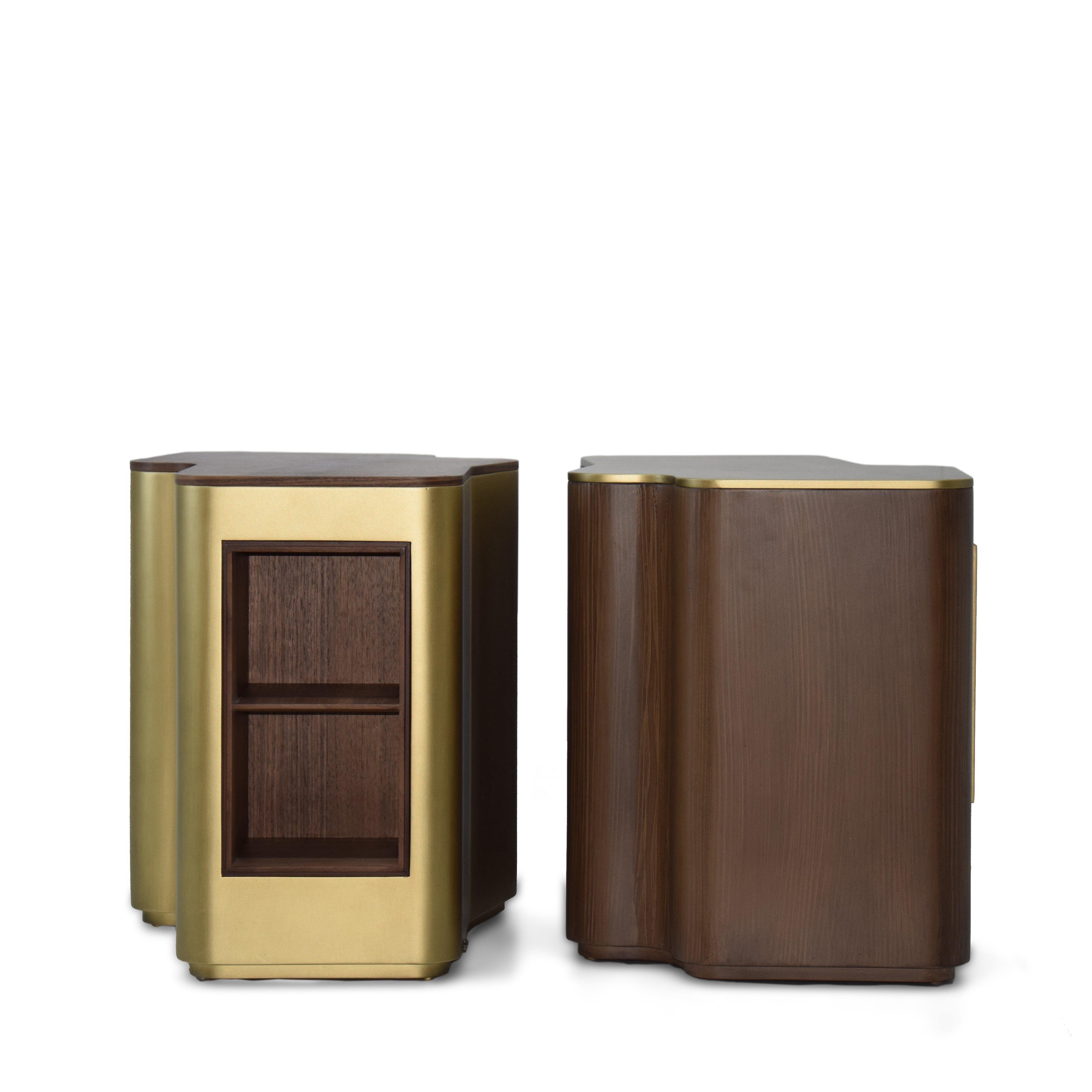 Giallo Gold side table by LODA FURNITURE, display item with sleek design and glossy gold finish, perfect for modern living spaces.