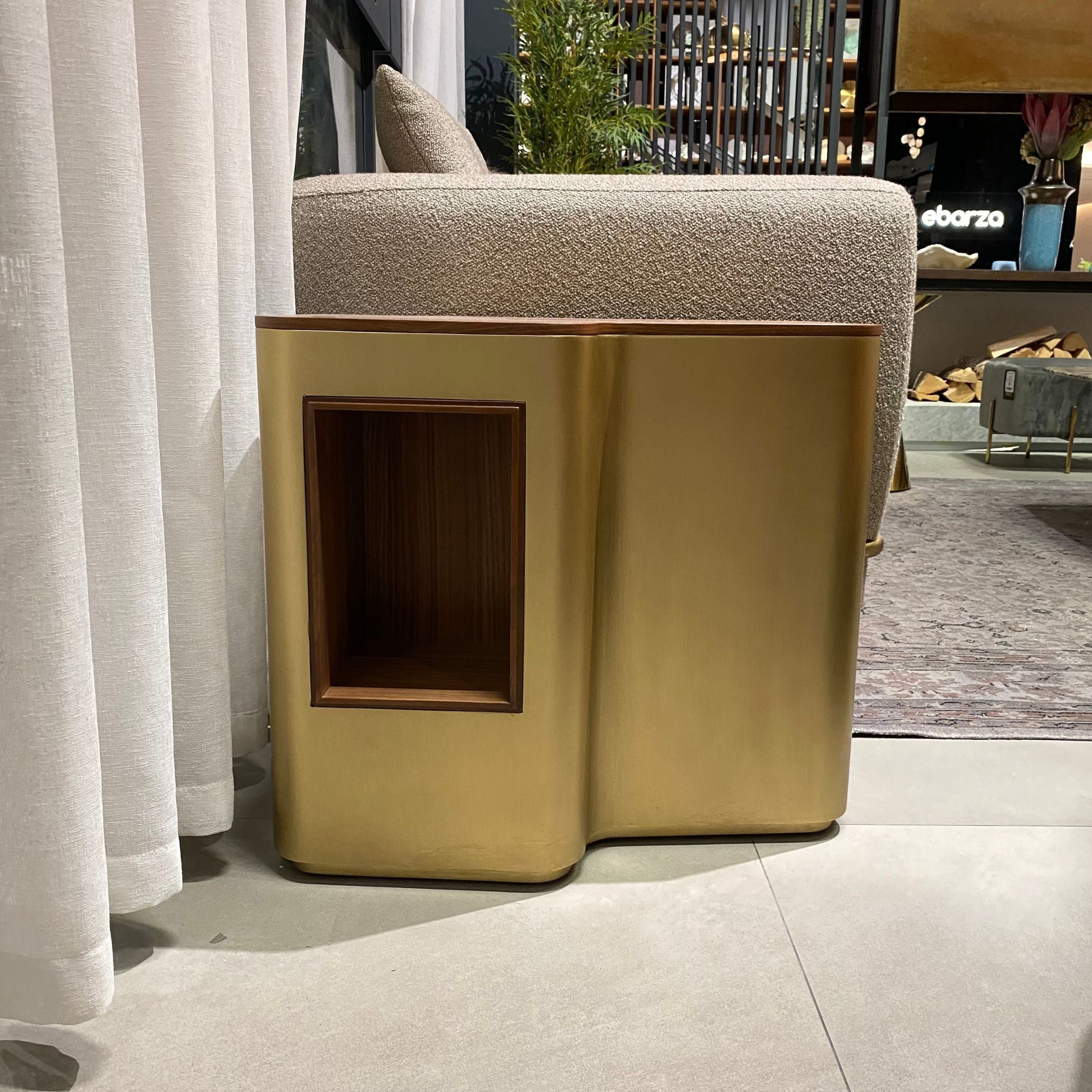 Giallo Gold side table by LODA FURNITURE, featuring a sleek modern design with a glossy gold finish.