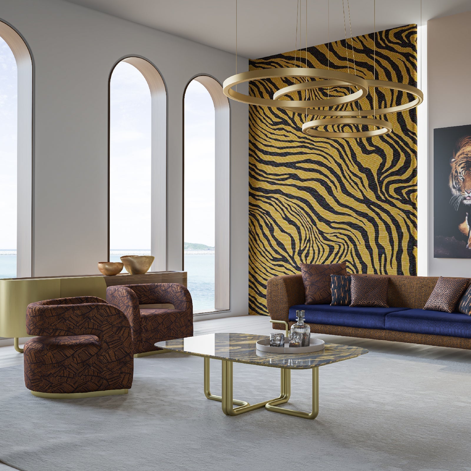 Display of a Gilles Lounge Chair by LODA Furniture, showcasing its modern design and plush seating in a contemporary setting.