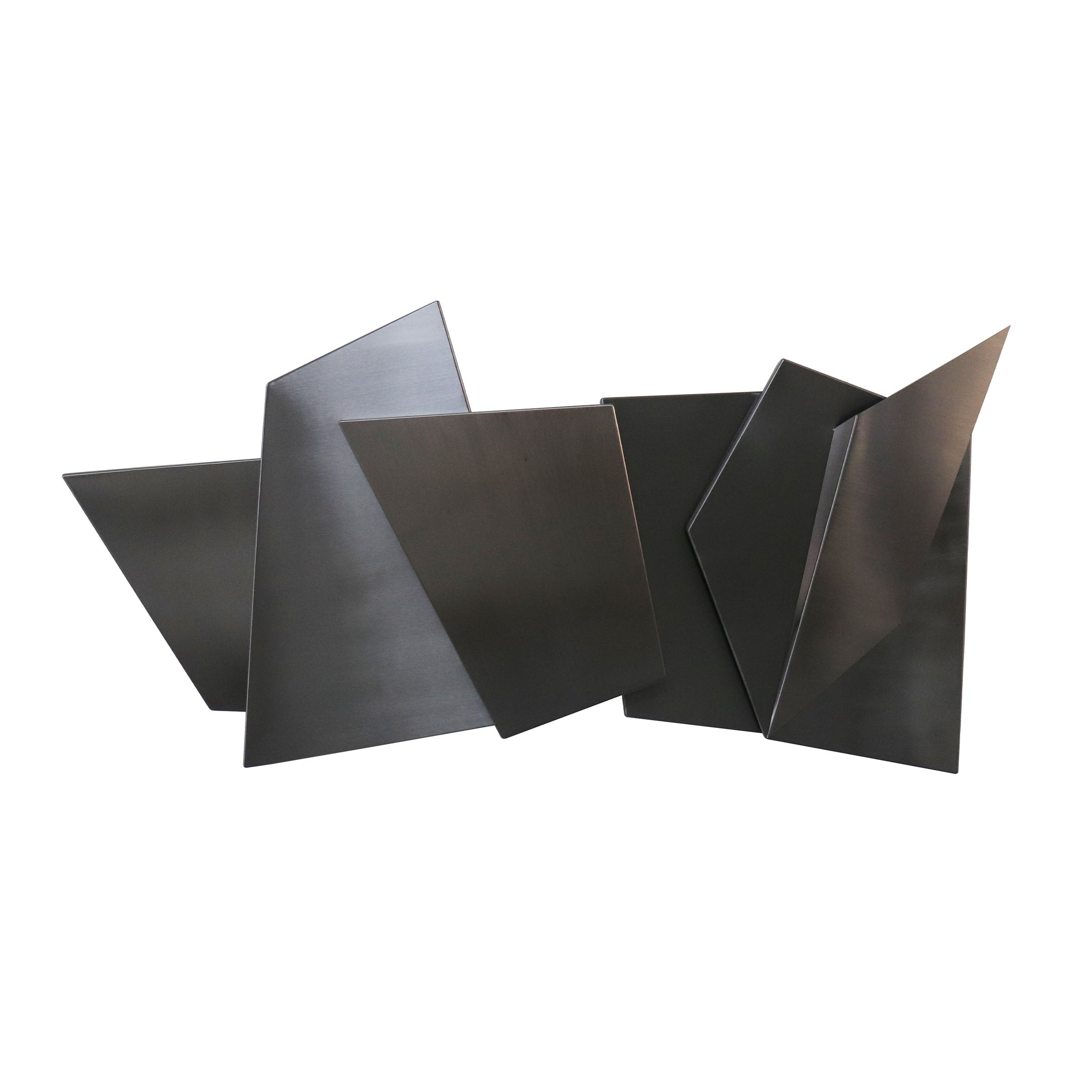 Handcrafted stainless steel artwork display item called Nakheel by BEACON, showcasing intricate metal craftsmanship.