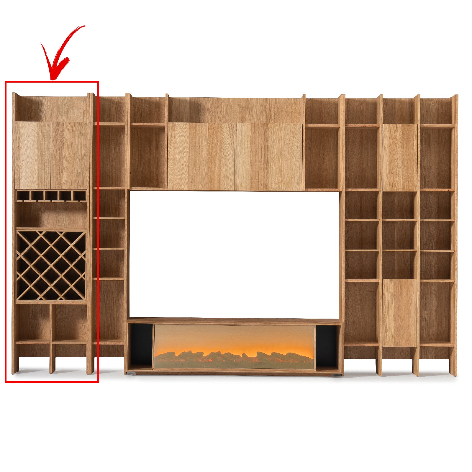 Display Item Hera Wall Unit Bookshelves Double Module Hera-Wall61YAS -  DISPLAY ITEM - ebarza Furniture UAE | Shop Modern Furniture in Abu Dhabi & Dubai - مفروشات ايبازرا في الامارات | تسوق اثاث عصري وديكورات مميزة في دبي وابوظبي