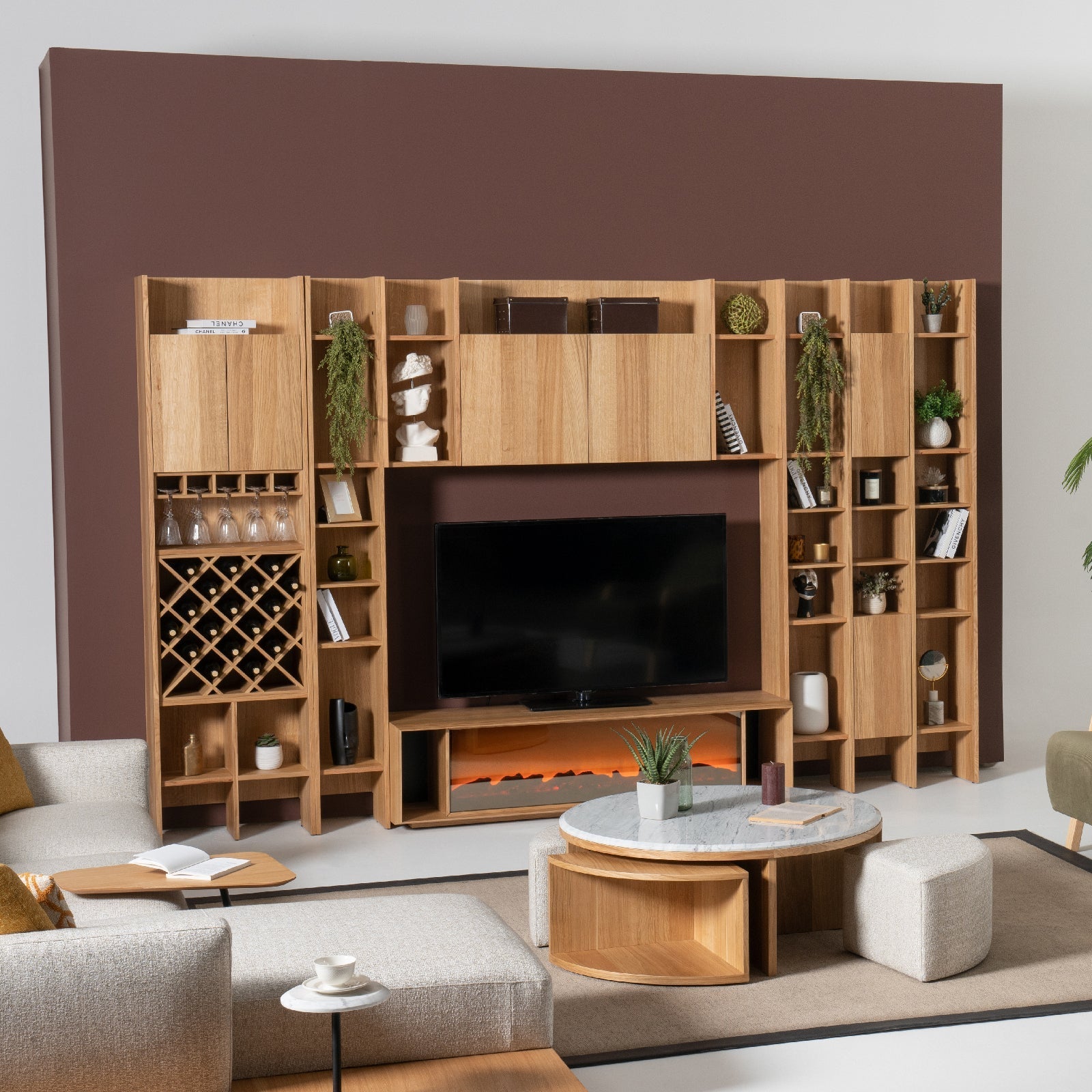 Display Item Hera Wall Unit Bookshelves Double Module Hera-Wall61YAS -  DISPLAY ITEM - ebarza Furniture UAE | Shop Modern Furniture in Abu Dhabi & Dubai - مفروشات ايبازرا في الامارات | تسوق اثاث عصري وديكورات مميزة في دبي وابوظبي