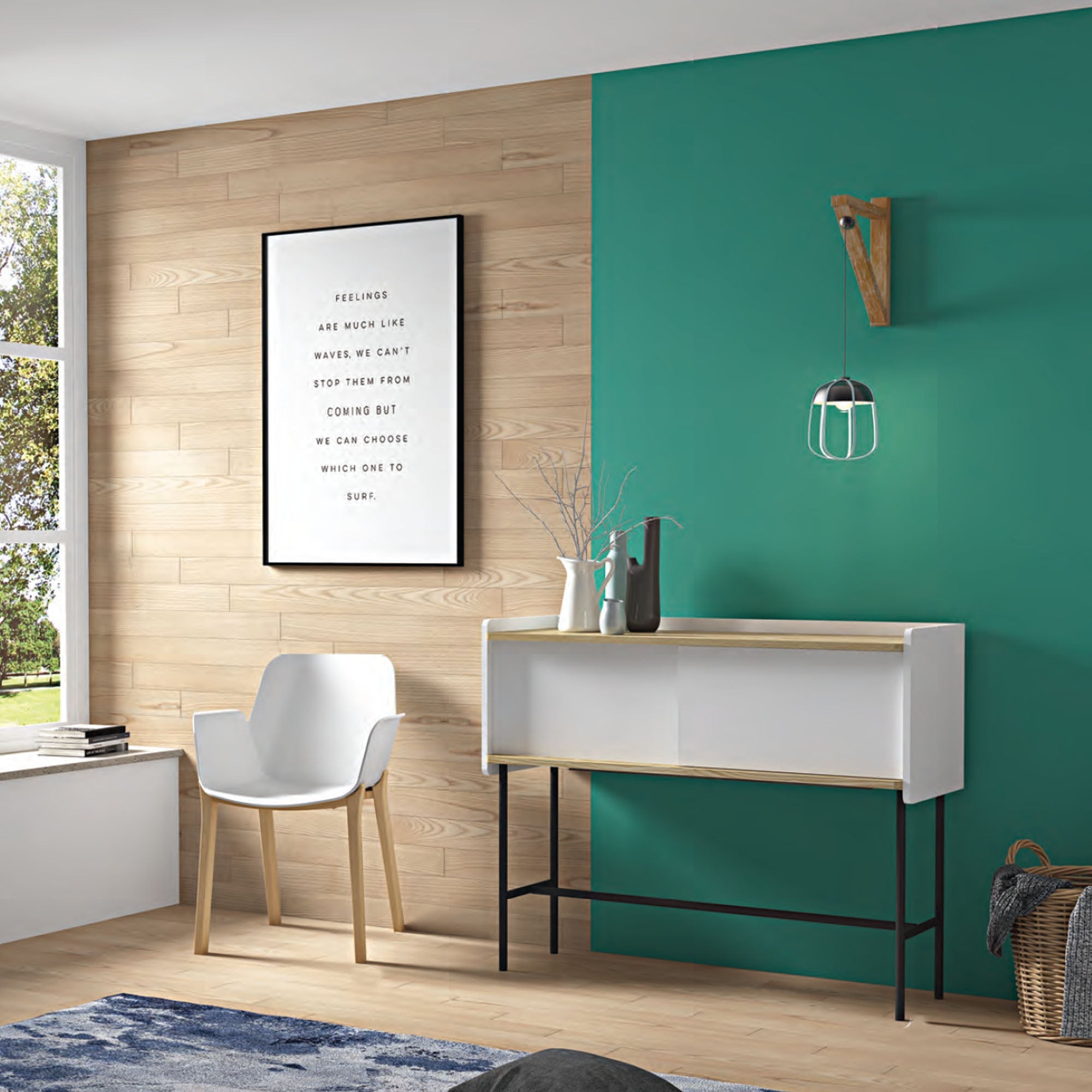 Display image of RUDI Jean Side Board or Console LL-108-N Nakheel, showcasing its modern design and sleek wooden finish.