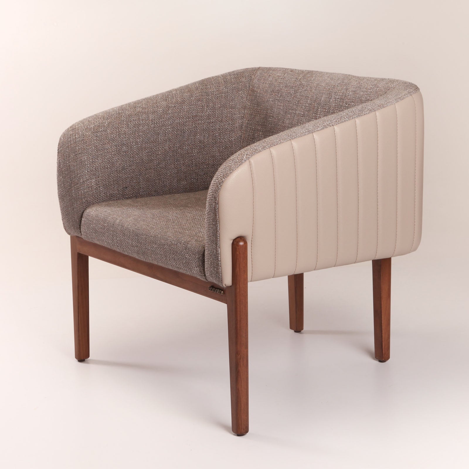 Kenn Lounge Chair by KYS Mobilya Tasarim, grey Nakheel display item with modern design and plush upholstery.