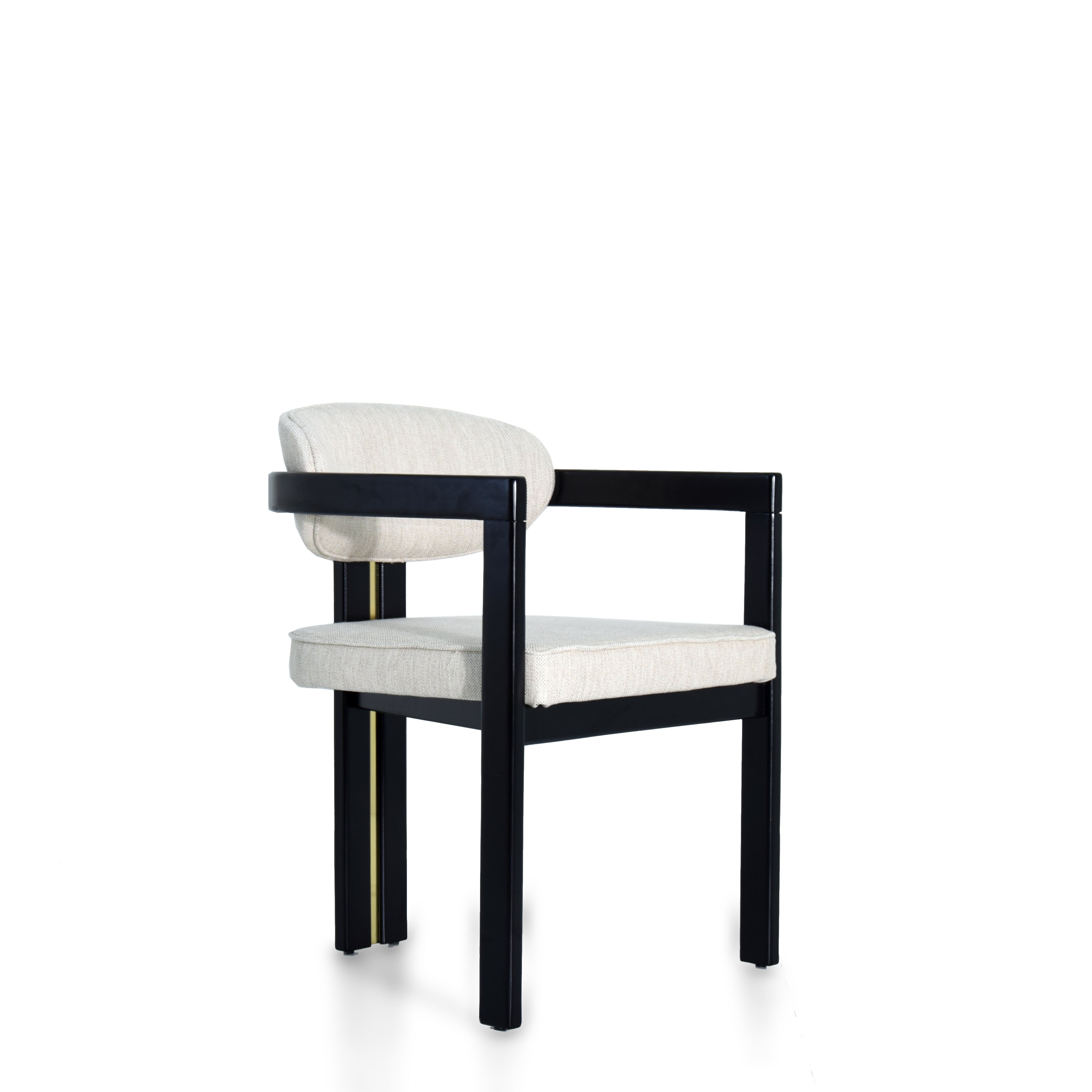 Display image of SANCREA Kotor Chair Notte Sanc-49 in Cosmic11 fabric, showcasing modern design and stylish seating.