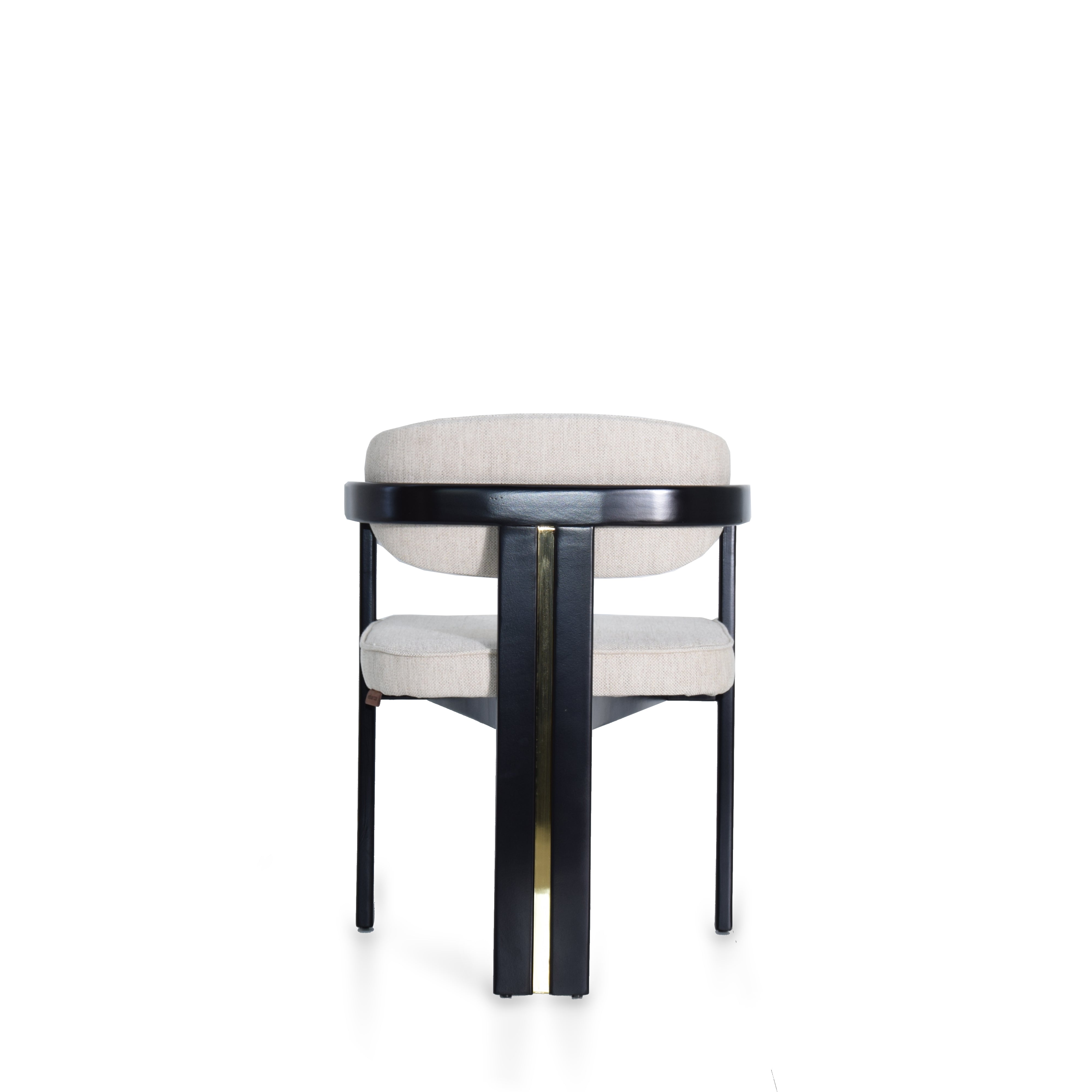 Display of the Kotor Notte chair by Sancrea, featuring a sleek design with a cosmic finish, perfect for modern interior decor.