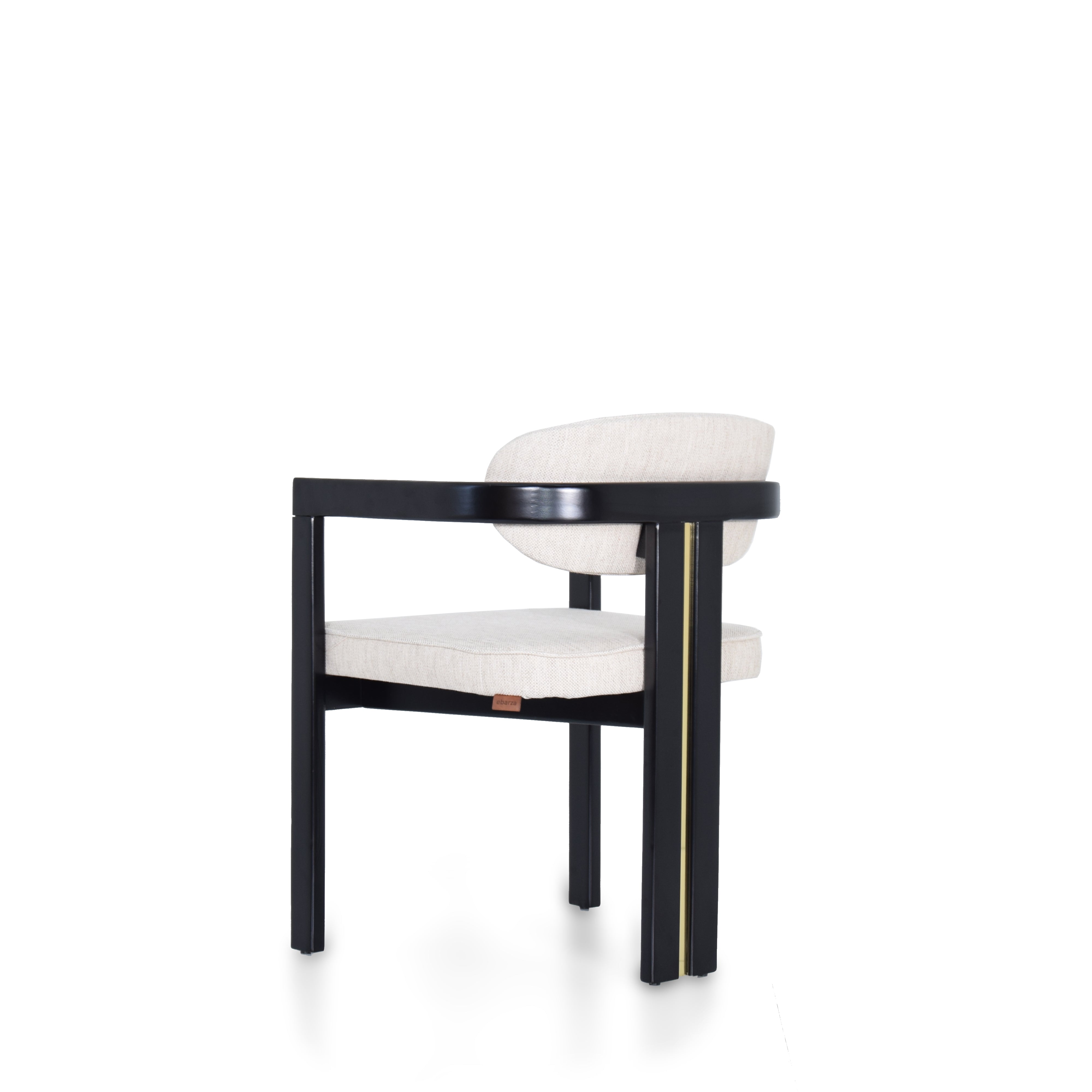Display of the Kotor Notte chair by Sancrea, featuring sleek design and cosmic finish, perfect for modern interior decor.