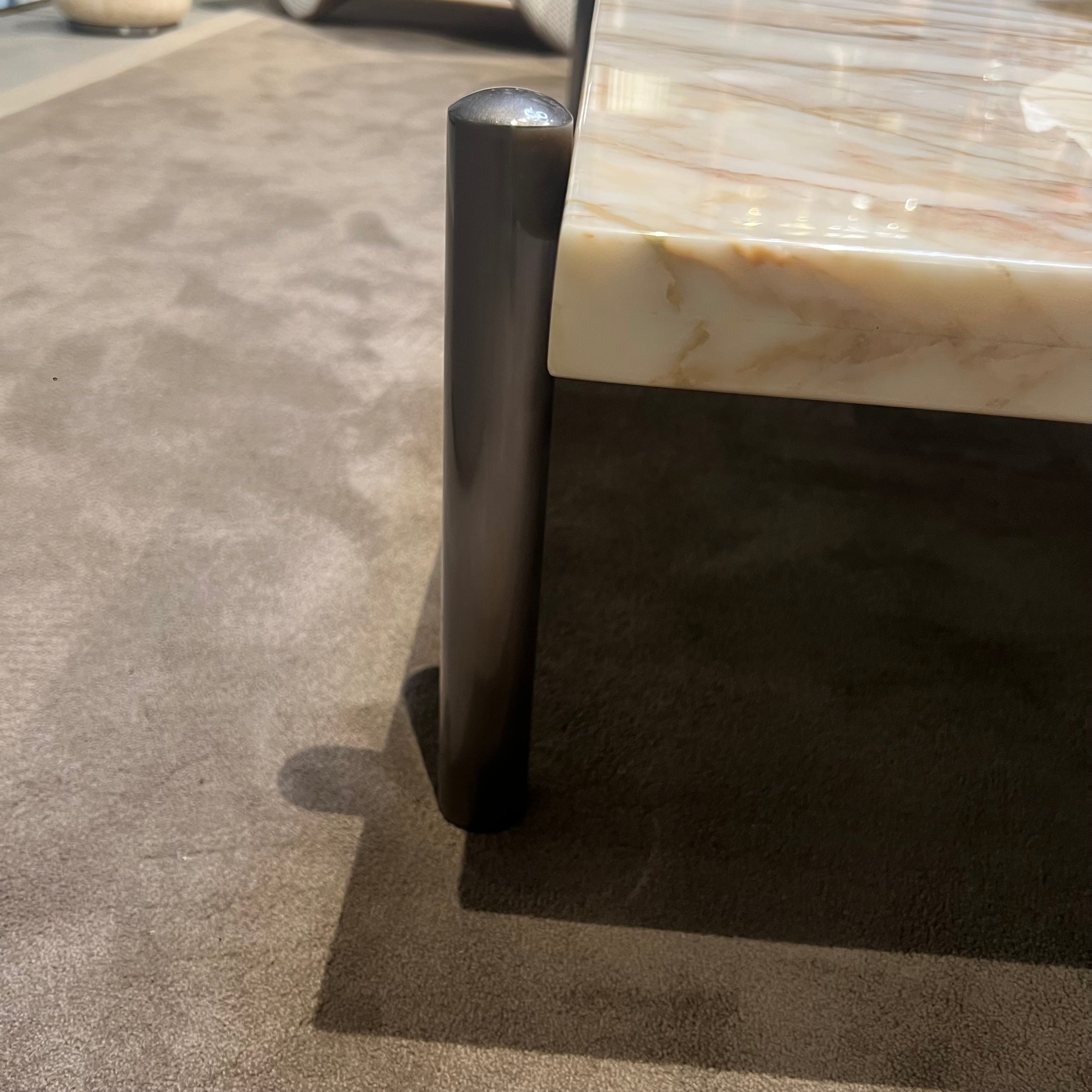 Display of the Lauren coffee table in black and gold by BEACON, showcasing its modern design and sleek finish.