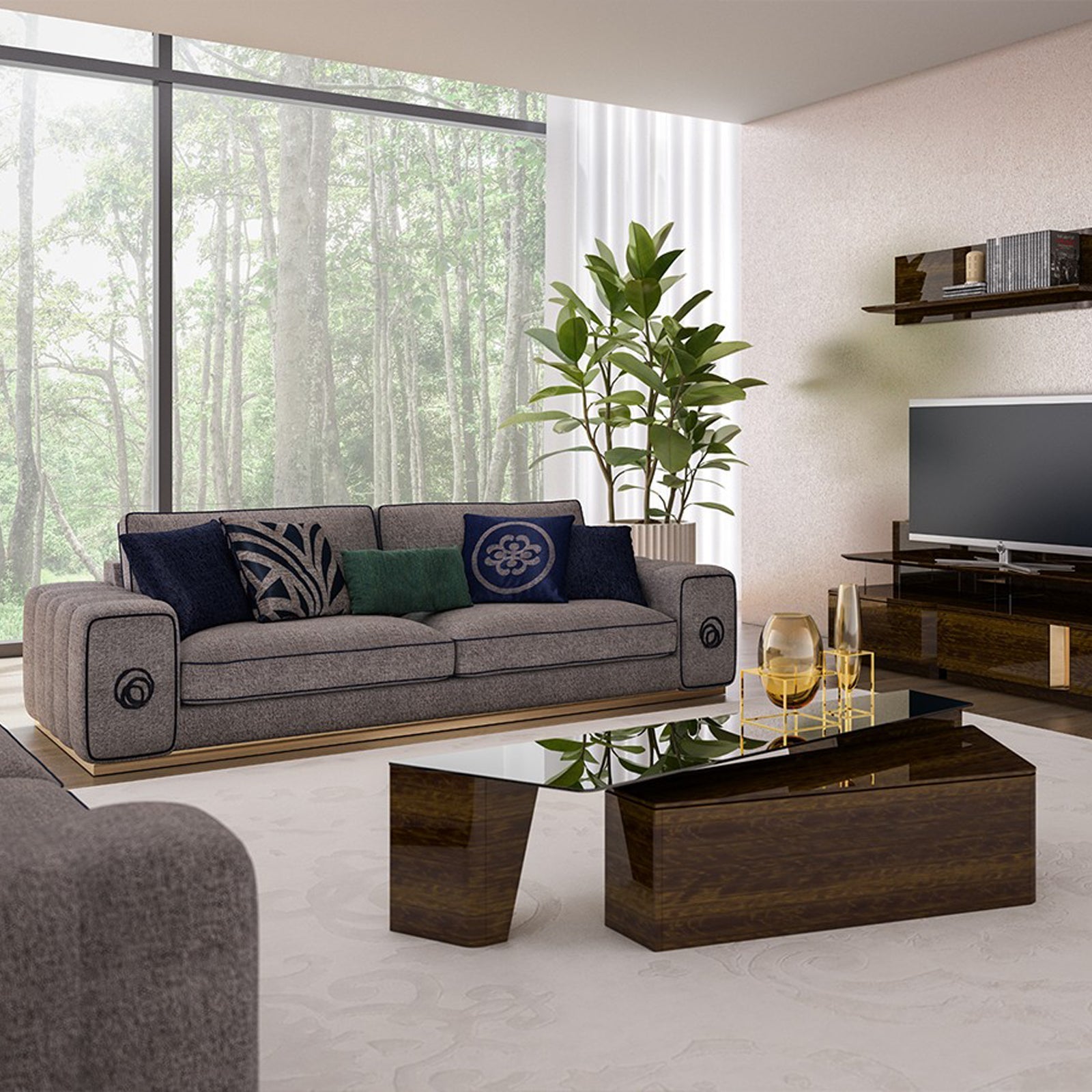 Display image of Nills Furniture Lisa Armchair Sofa with plush upholstery and modern design, part of the Lisa Vol2 collection.
