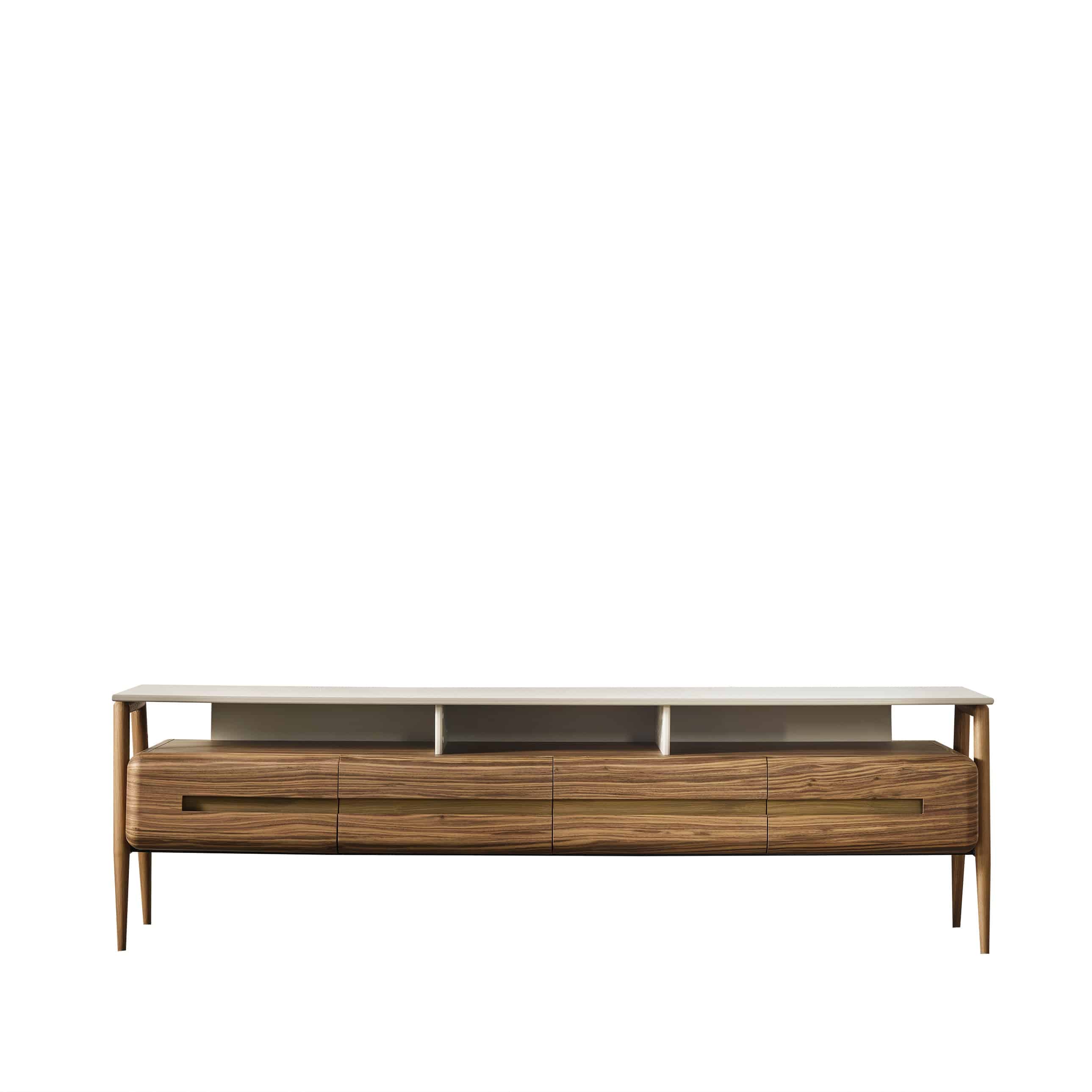 Lucca Kristal TV unit by KRISTAL MOBILYA, modern design with glass doors and sleek finish, suitable for living room entertainment setup.