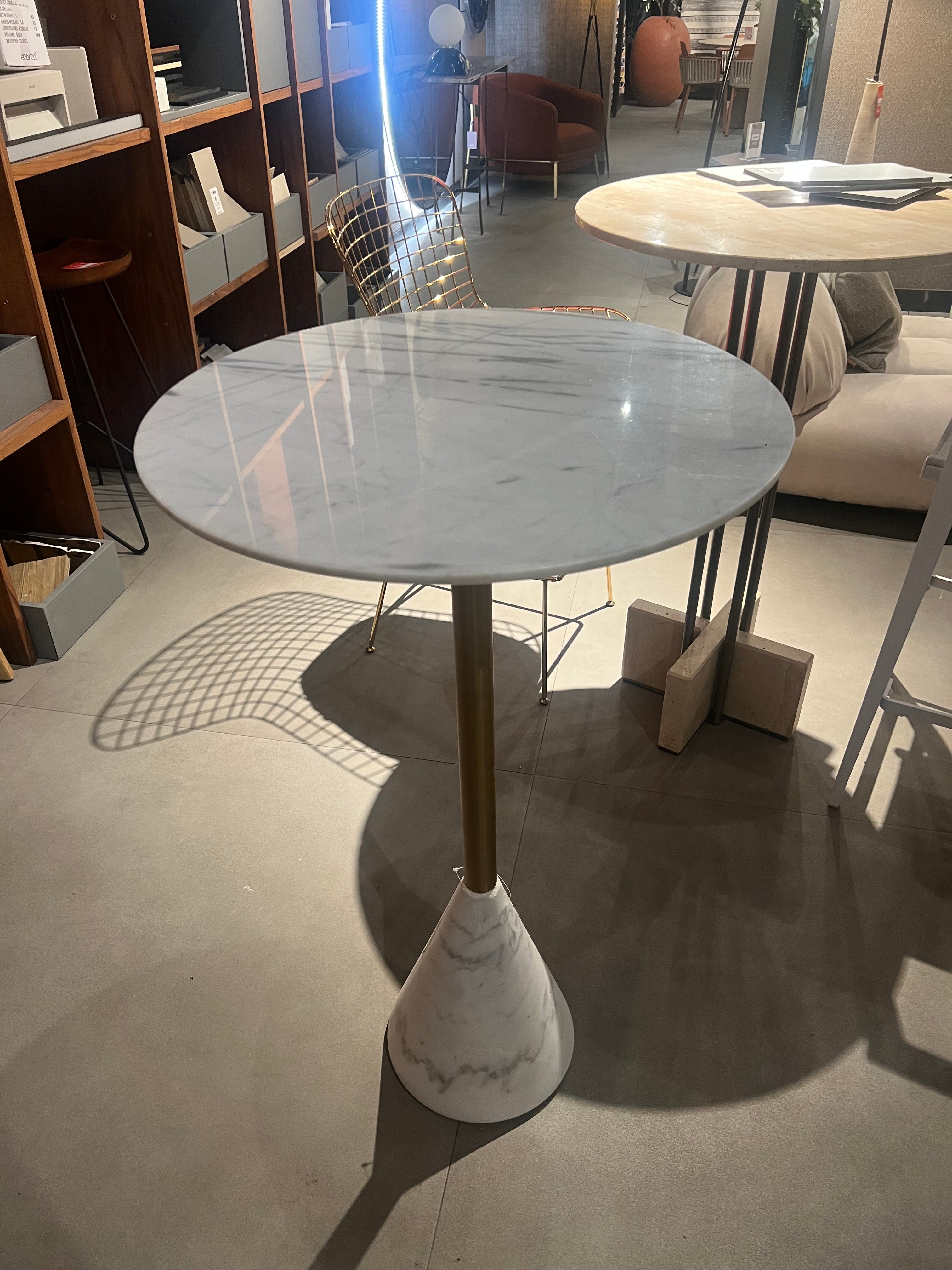 Madrid natural marble bar table by Beacon, featuring a sleek design and polished marble surface for modern bar settings.
