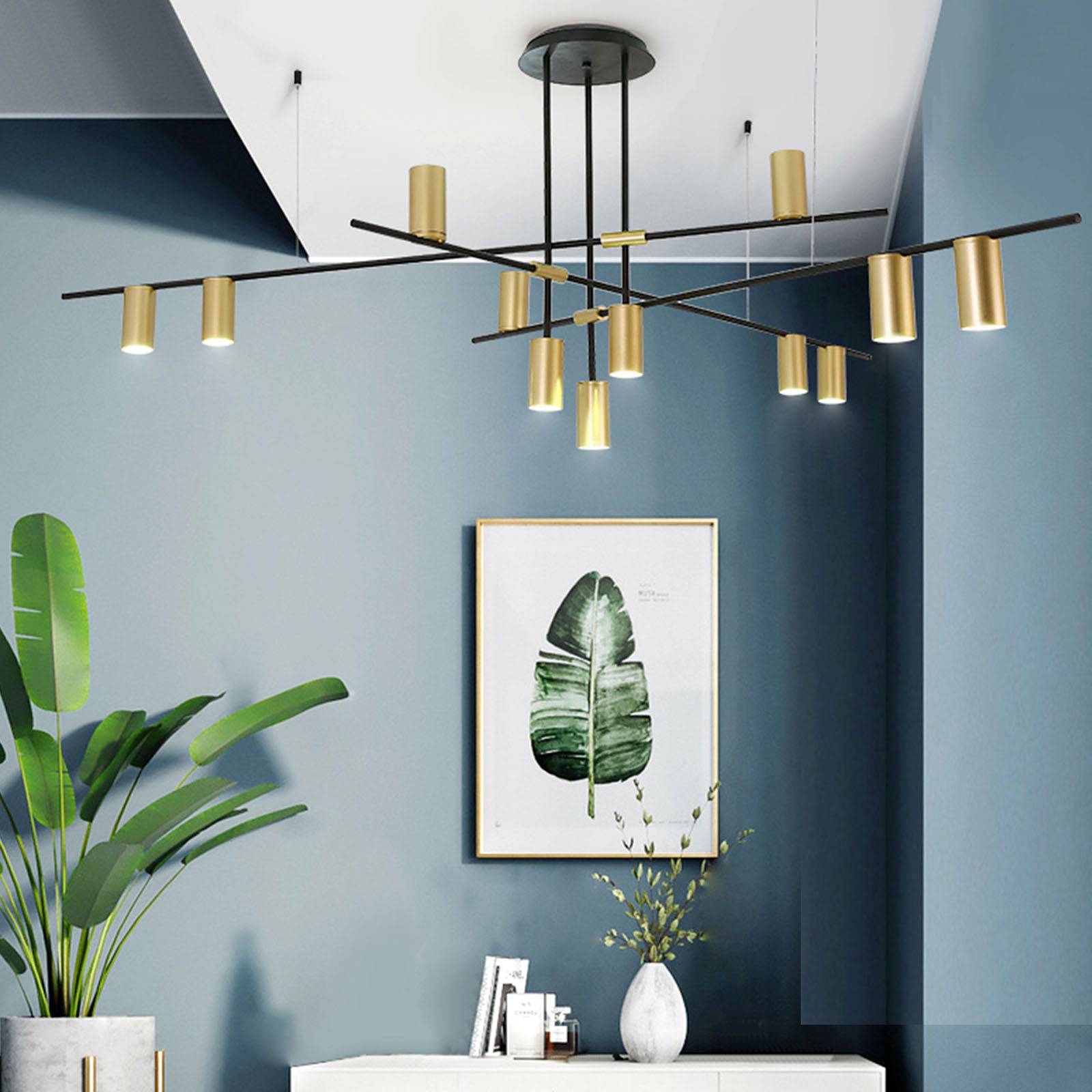 BEACON Monaco 12-heads pendant lamp with sleek modern design, featuring multiple hanging pendant lights in a stylish display setting.