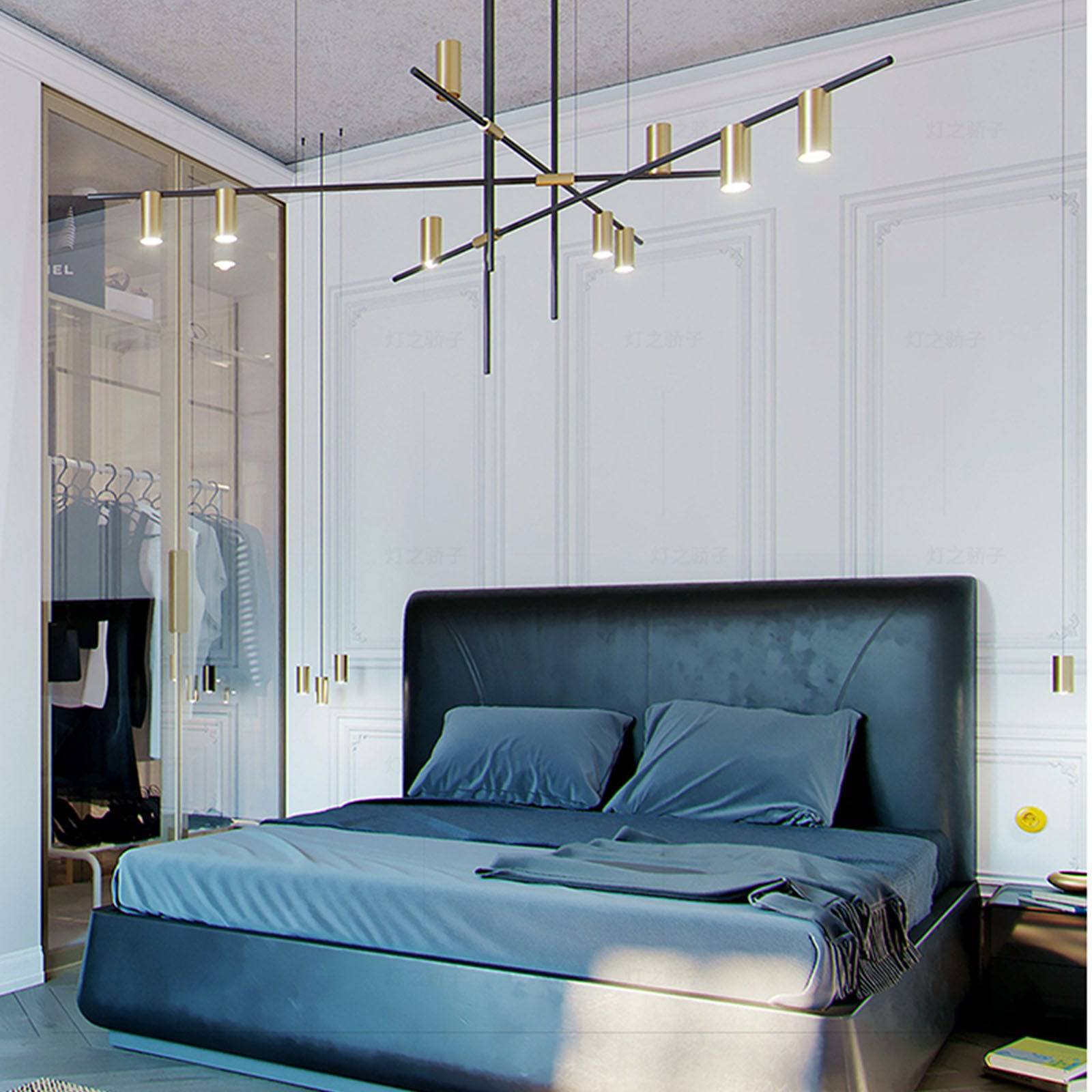 BEACON Monaco 12-heads pendant lamp, modern pendant lighting fixture with sleek design, displayed on a neutral background.