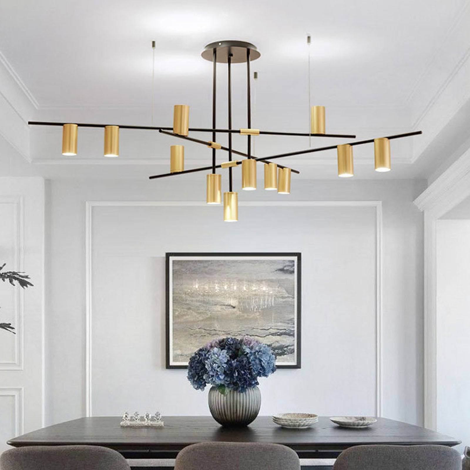 Monaco 12-Head Pendant Lamp by BEACON, modern ceiling light fixture with multiple hanging bulbs, stylish pendant lamps.
