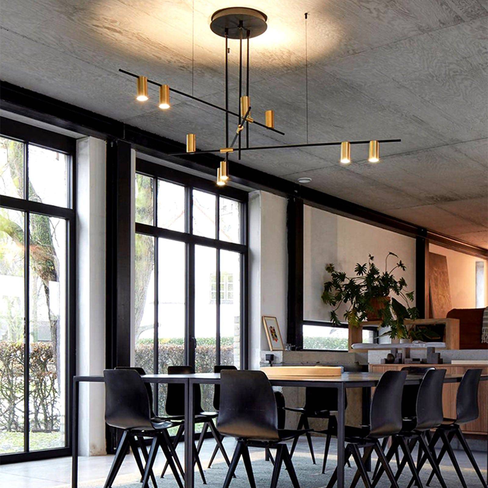 BEACON Monaco 12-heads pendant lamp with modern design, featuring multiple hanging lights on a sleek fixture.