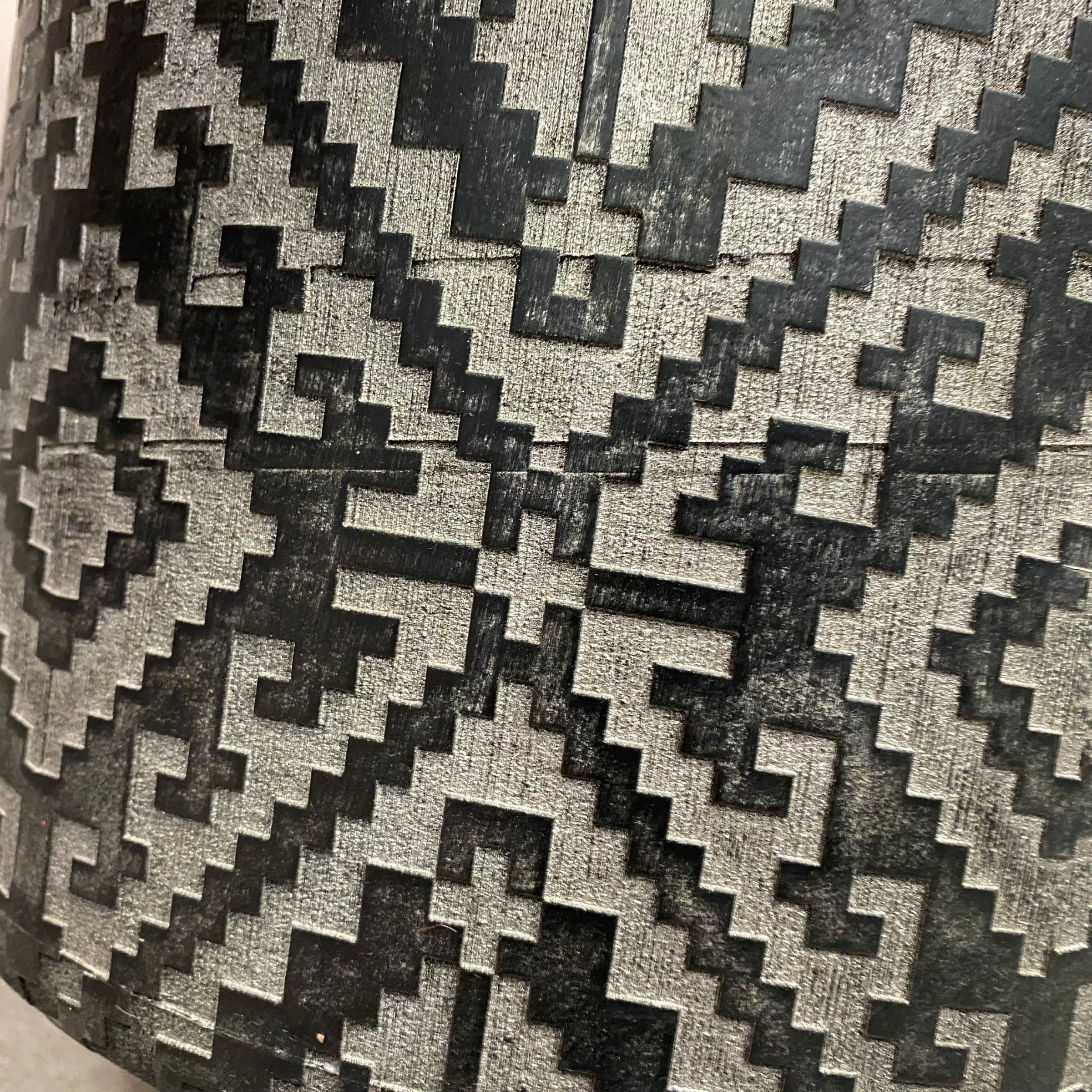 Display image of NILLS Furniture Design Motif Side Table with intricate pattern, modern design, and sturdy wooden construction.