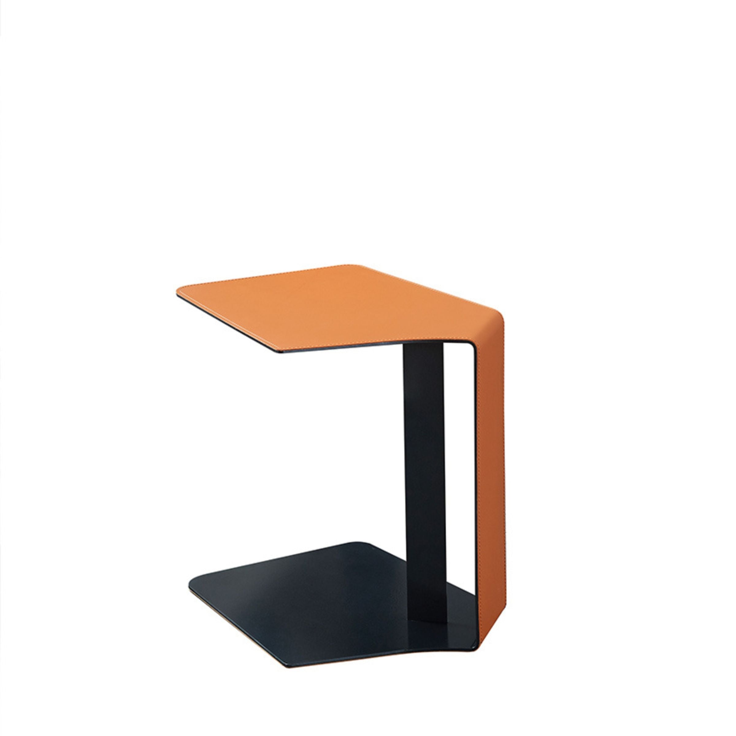 BEACON Mycroft Saddle Leather Side Table MLL-D50 with sleek design and natural leather finish, ideal for modern living spaces.