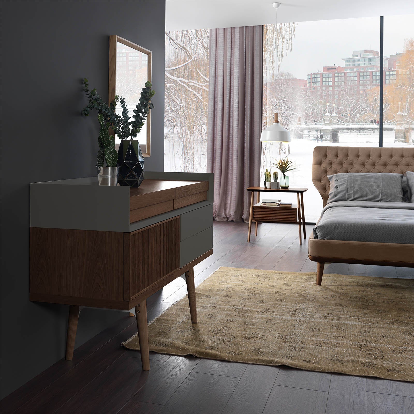 Display image of Natura Dresser by HOMAGE KOLTUK, showcasing its sleek design and wooden finish.