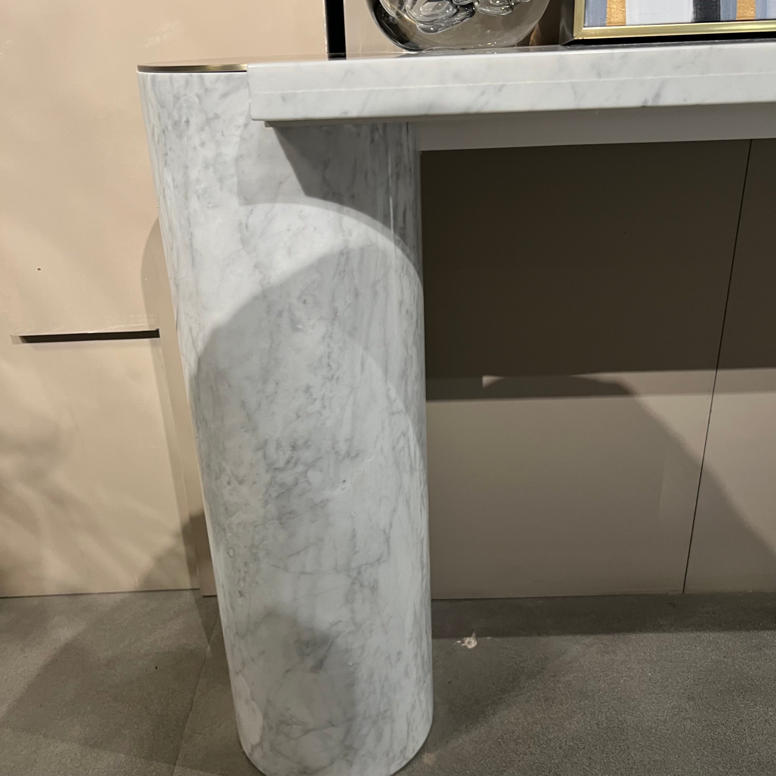 Display Item - Natural Marble Console 165cm Table Dz463Dt-C Nakheel -  DISPLAY ITEM - ebarza Furniture UAE | Shop Modern Furniture in Abu Dhabi & Dubai - مفروشات ايبازرا في الامارات | تسوق اثاث عصري وديكورات مميزة في دبي وابوظبي