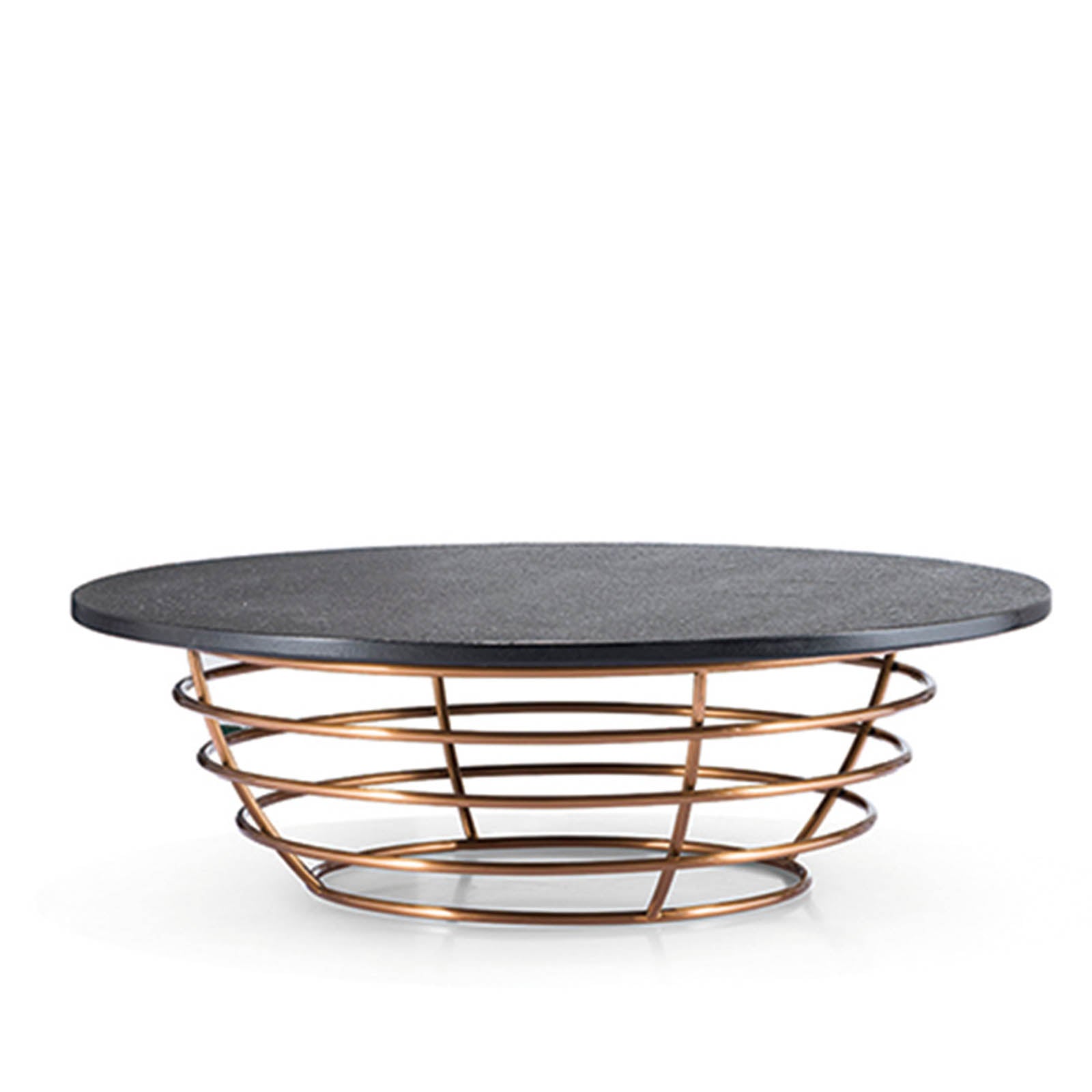 Natural Volakas stone table display by BEACON, showcasing elegant textured surface and polished finish, for interior decoration.
