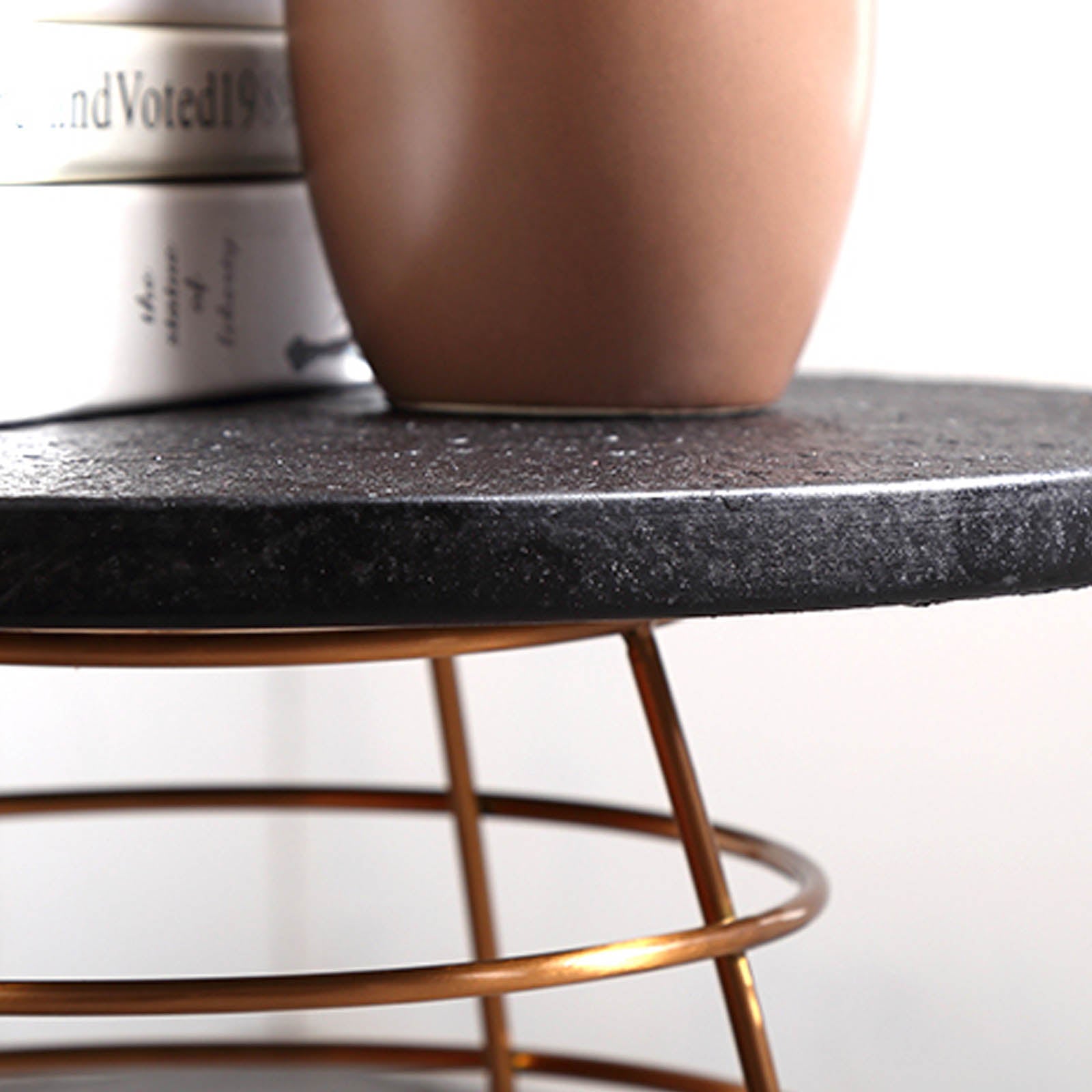 Display item featuring a Natural Volakas stone table with sleek surface and elegant design, by BEACON.