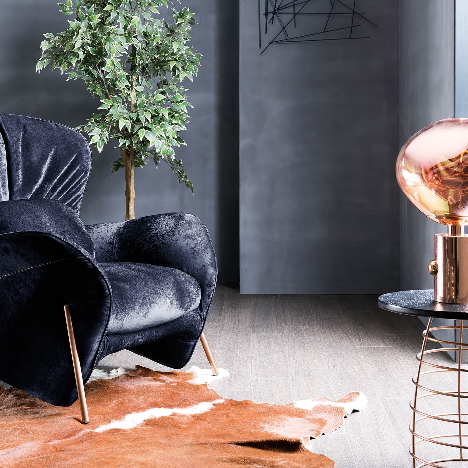 Natural Volakas stone table display item by BEACON, showcasing elegant stone craftsmanship and polished surface.