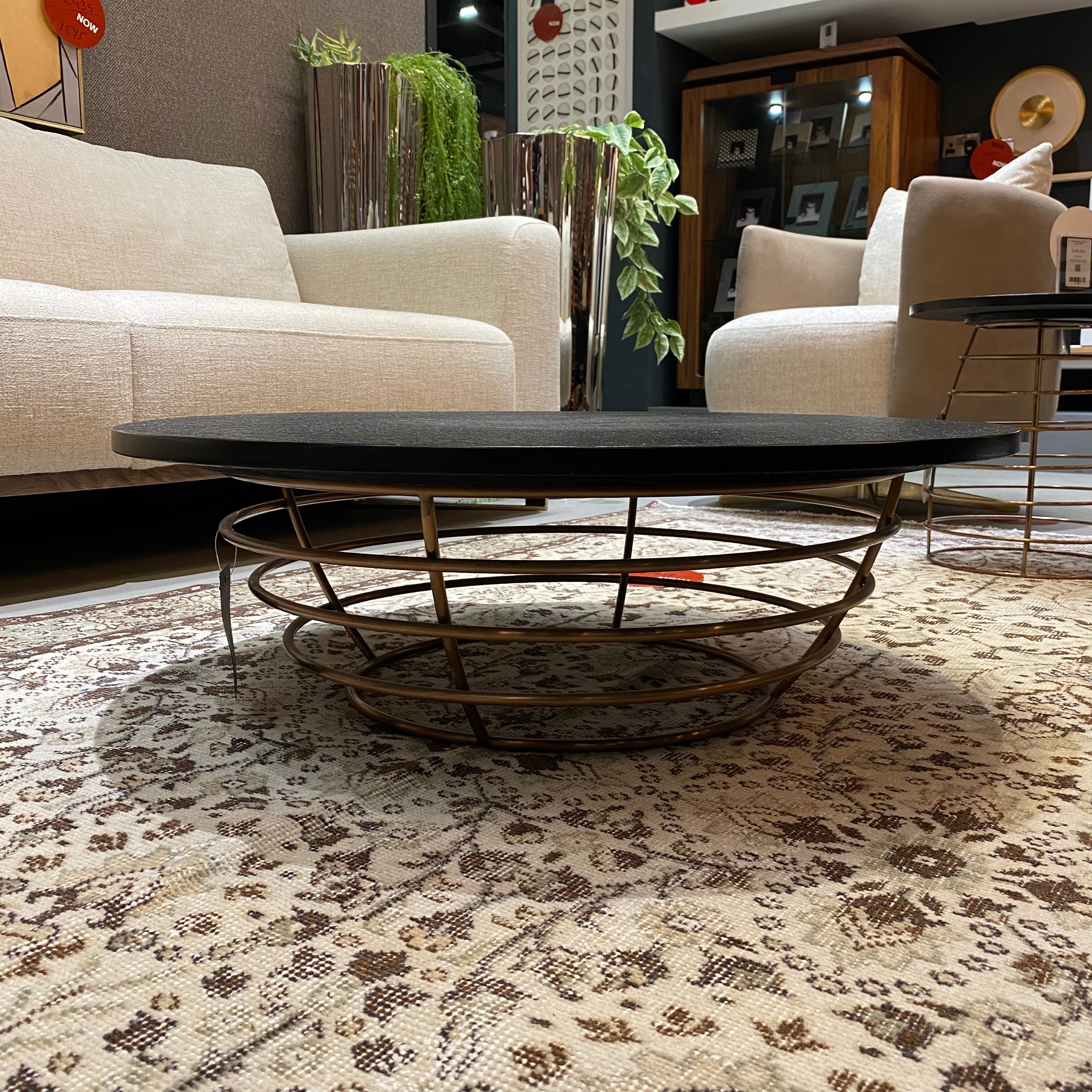 Natural Volakas stone table display item by BEACON, showcasing elegant marble surface and craftsmanship.