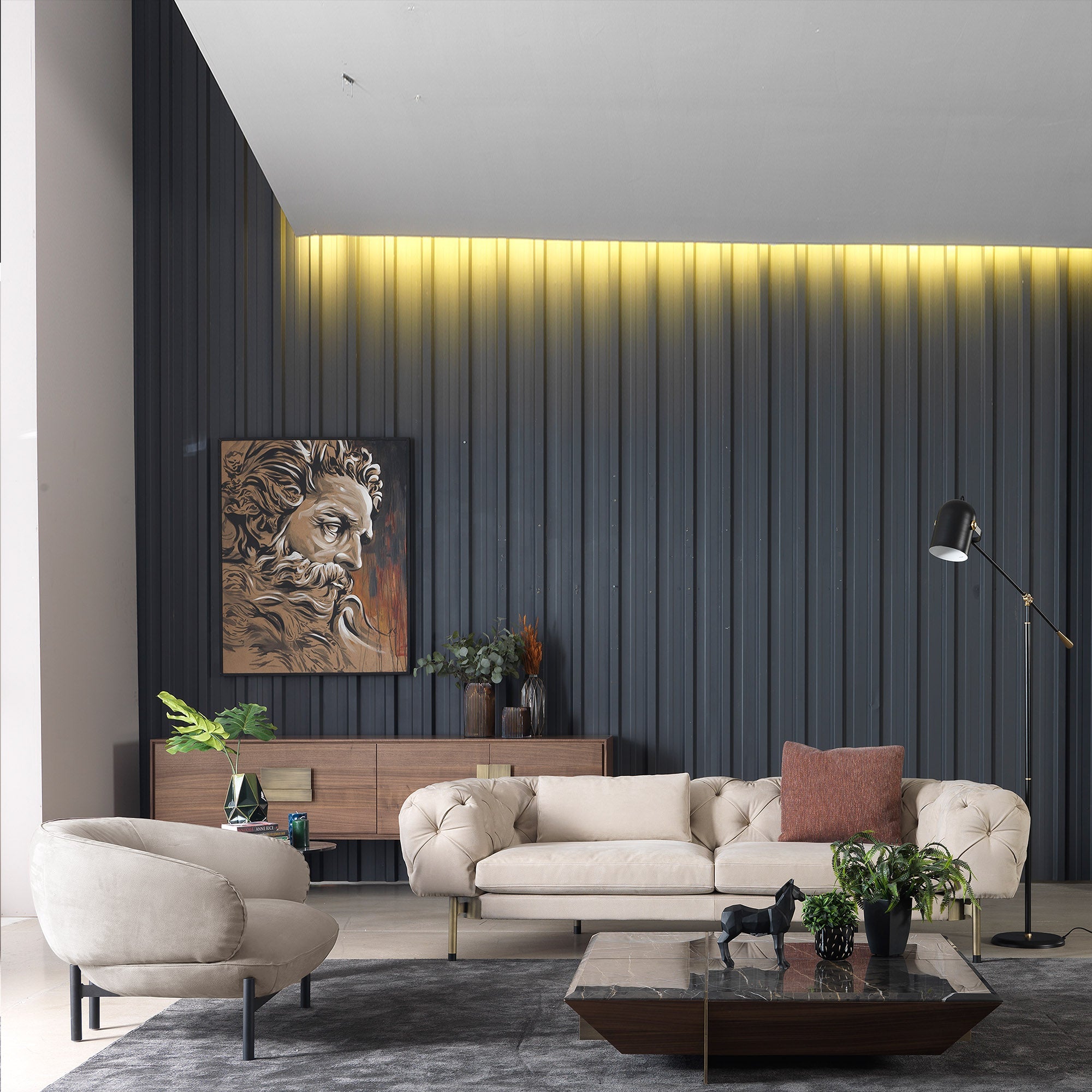 Homage Koltuk Next002 armchair display item with modern design, featuring a sleek, comfortable seat and stylish fabric upholstery.