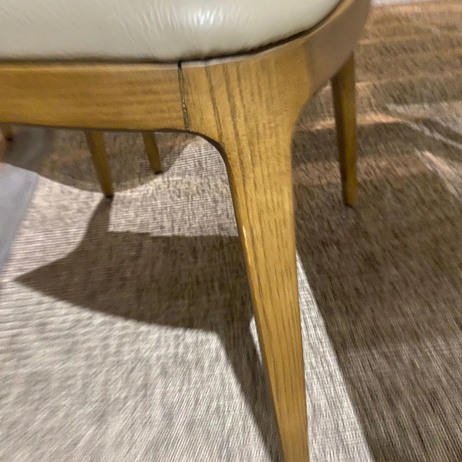OZZO Nirvana solid ash wood chair without armrests, display item showcasing modern wooden dining or accent chair design.