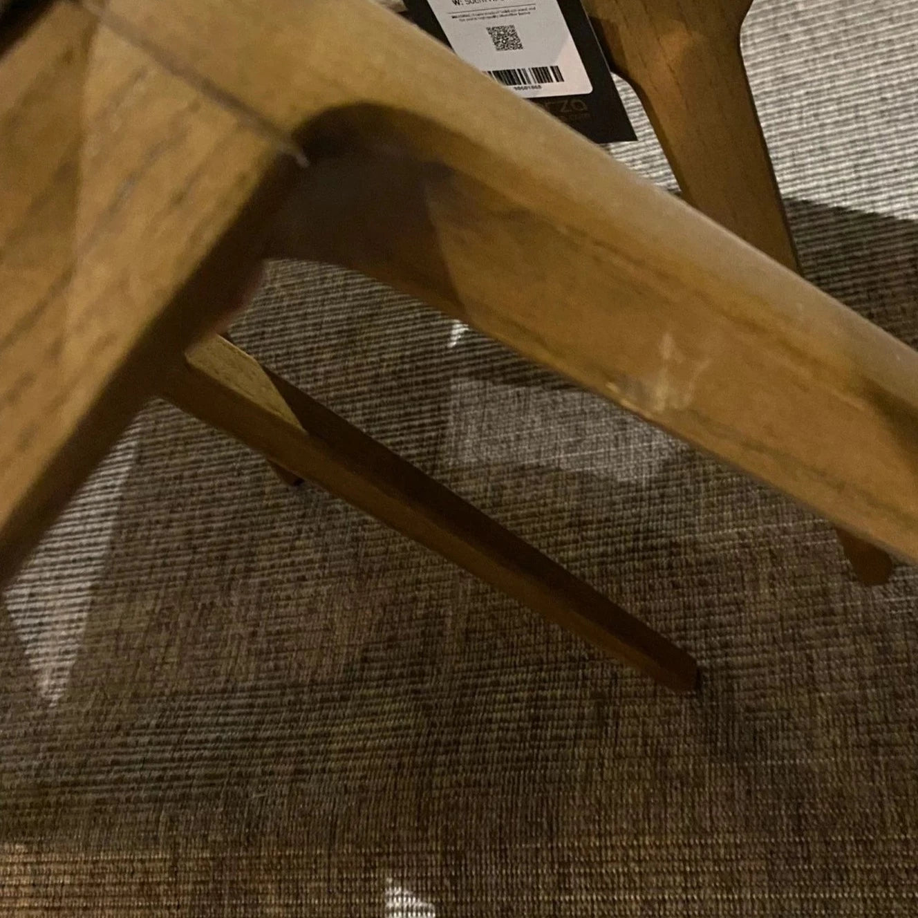 Nirvana solid ash wood chair by Ozzo without arms, display item showcasing natural wood grain and modern design.