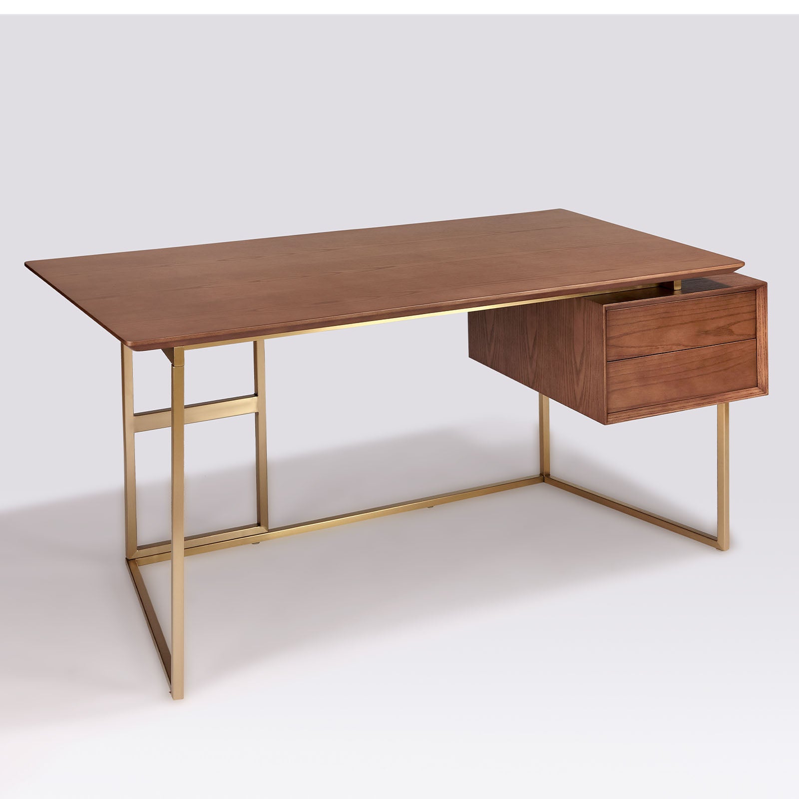 Display of a Nord Desk 146 cm by Beacon (CIVIL), showcasing a modern wooden office desk with a sleek design.