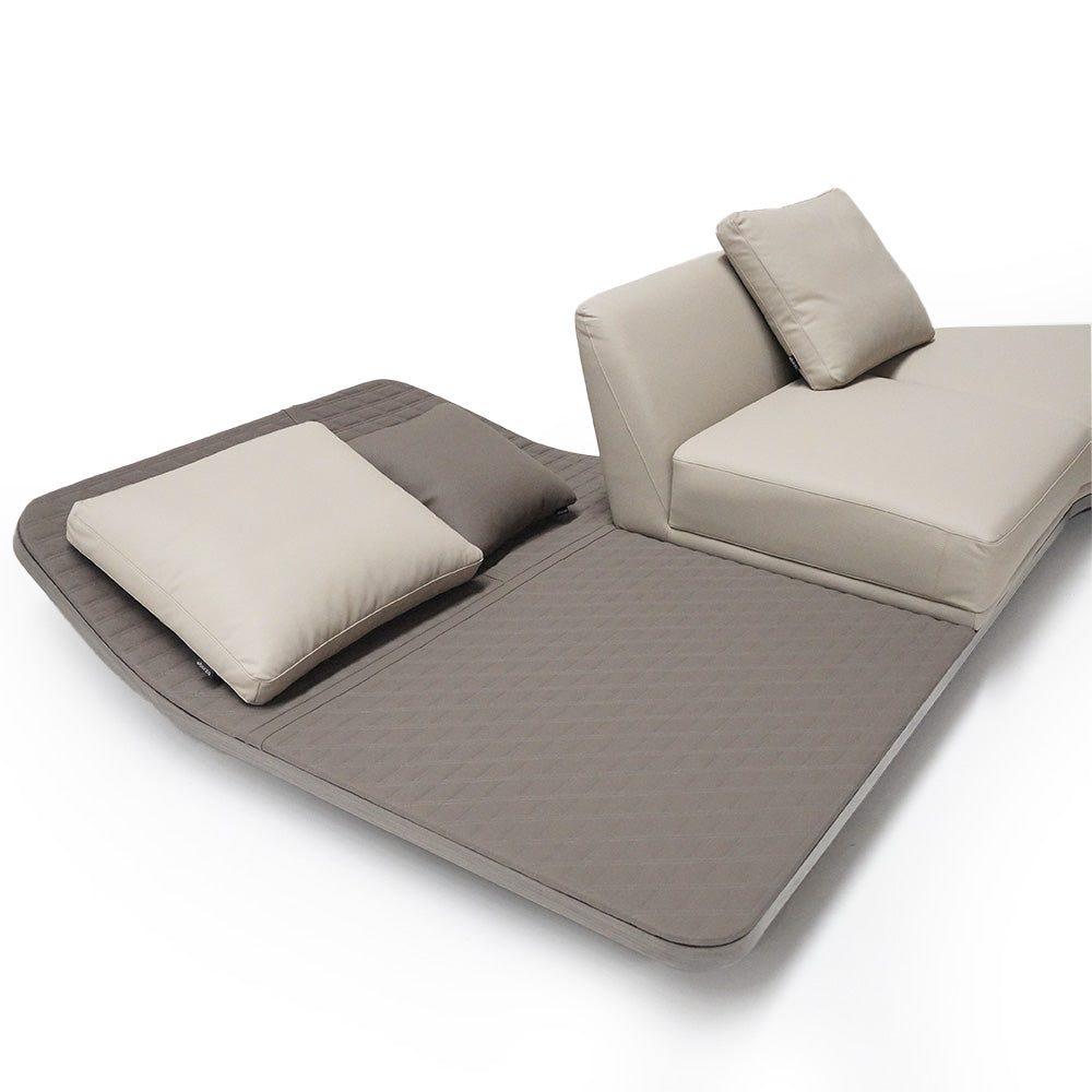 Display of the NYON sofa ISF-2136 by Beacon, showcasing its modern design and fabric upholstery.