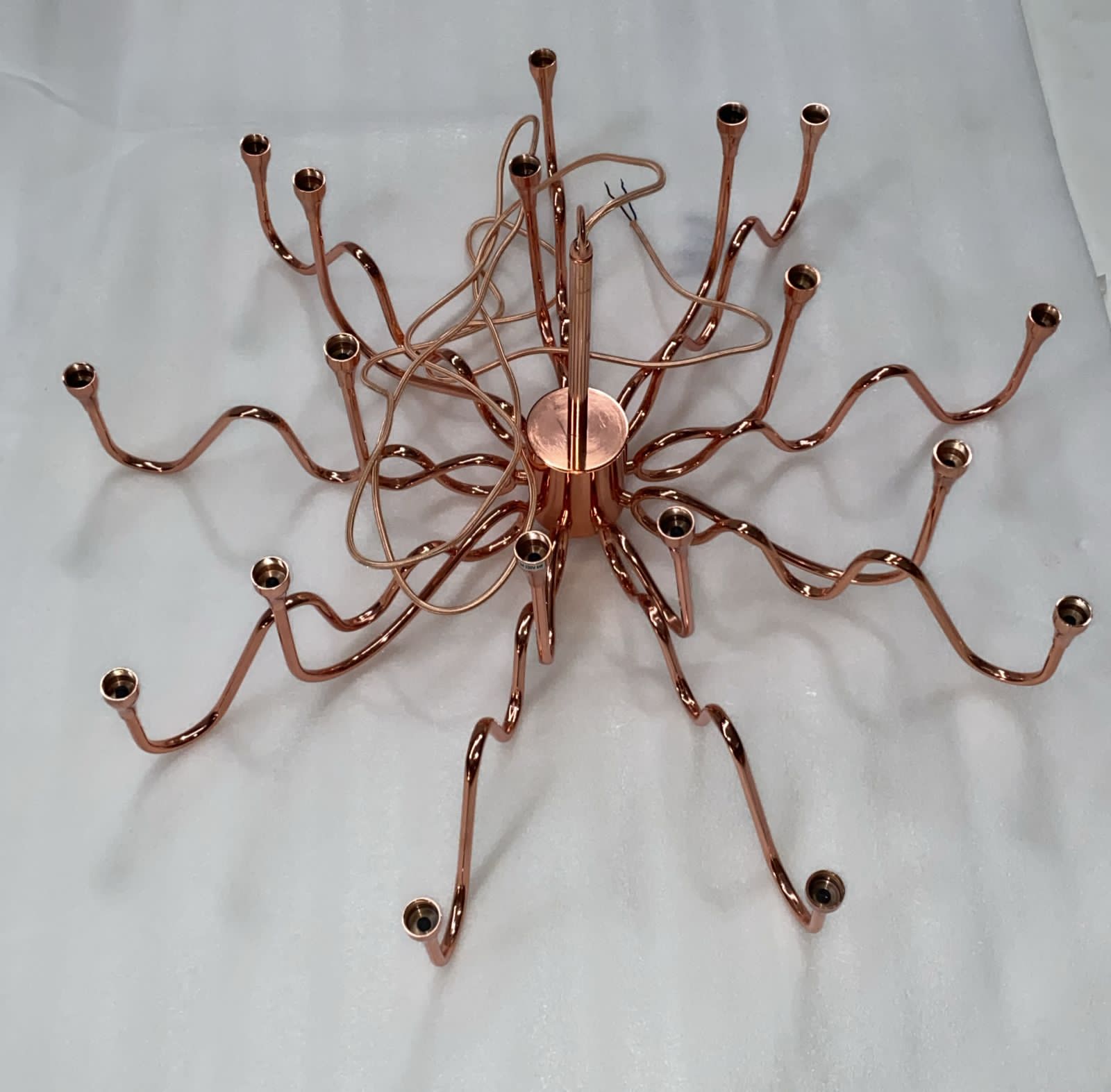 Display Item - Opus Long Chandelier Cy-New-091-Rg Nakheel -  DISPLAY ITEM - ebarza Furniture UAE | Shop Modern Furniture in Abu Dhabi & Dubai - مفروشات ايبازرا في الامارات | تسوق اثاث عصري وديكورات مميزة في دبي وابوظبي