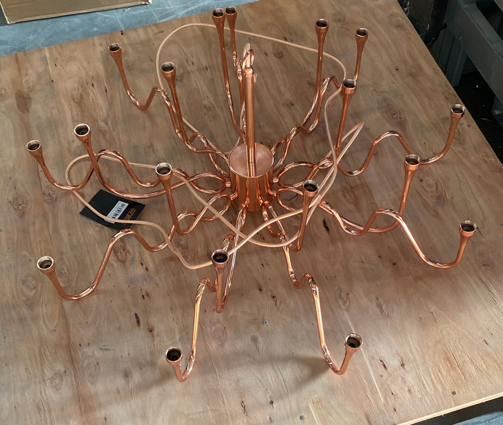 Display Item - Opus Long Chandelier Cy-New-091-Rg Nakheel -  DISPLAY ITEM - ebarza Furniture UAE | Shop Modern Furniture in Abu Dhabi & Dubai - مفروشات ايبازرا في الامارات | تسوق اثاث عصري وديكورات مميزة في دبي وابوظبي
