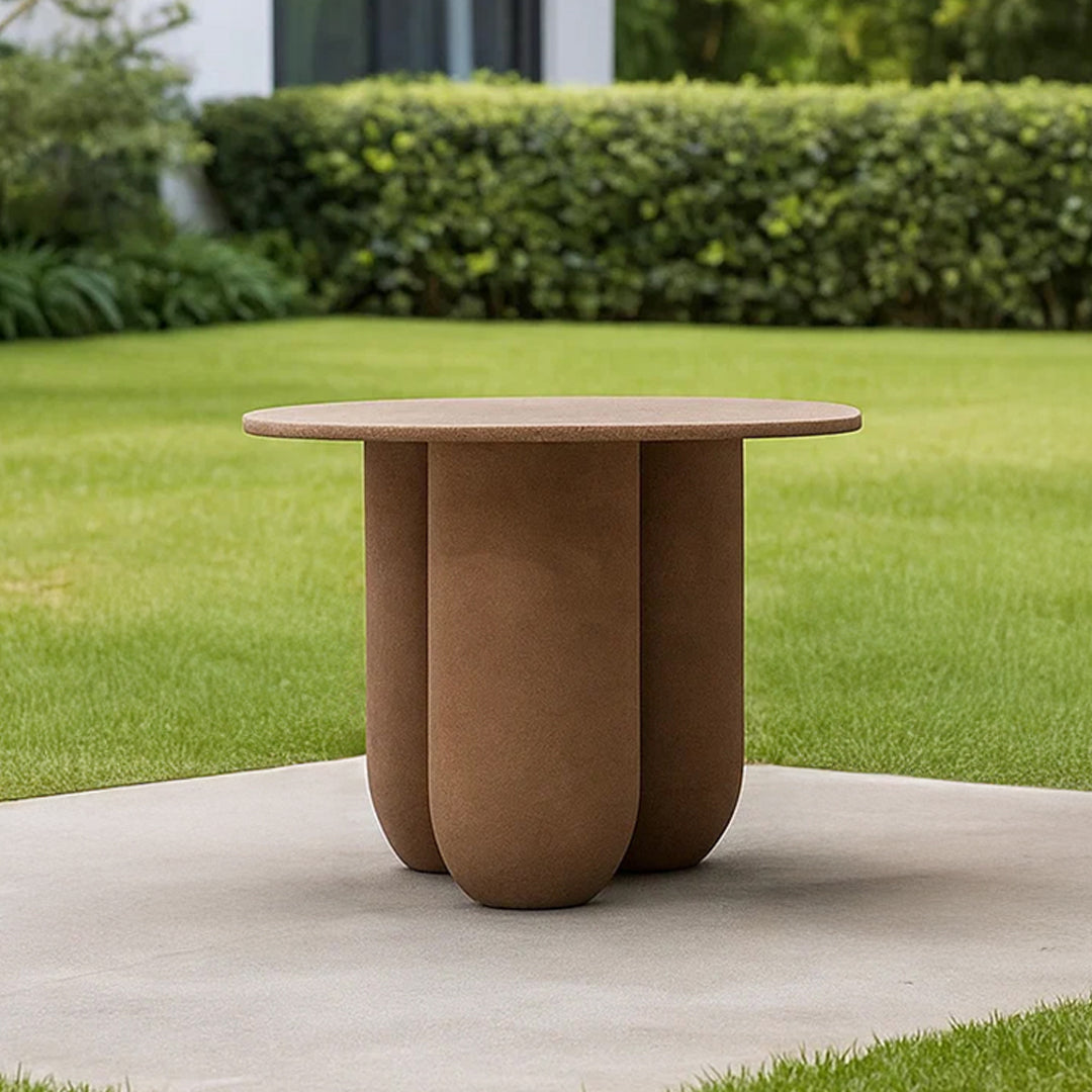 Outdoor/Indoor Coffee Brown Dining Table by BEACON, featuring a sturdy wooden design perfect for patio or dining room use.