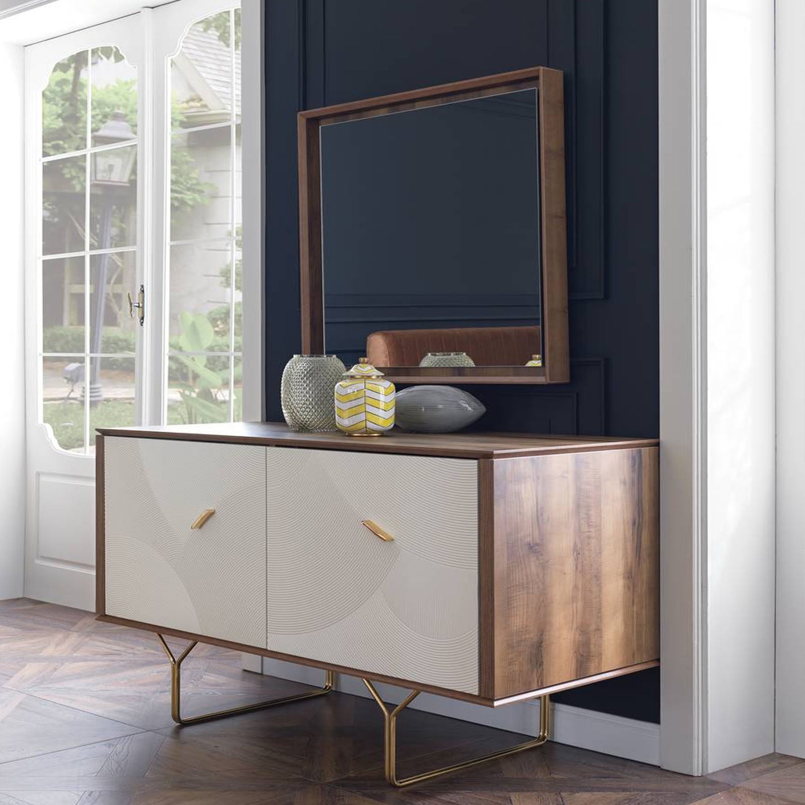 Display item - Pena Dresser And Mirror Pena002-DresserNakheel -  DISPLAY ITEM - ebarza Furniture UAE | Shop Modern Furniture in Abu Dhabi & Dubai - مفروشات ايبازرا في الامارات | تسوق اثاث عصري وديكورات مميزة في دبي وابوظبي