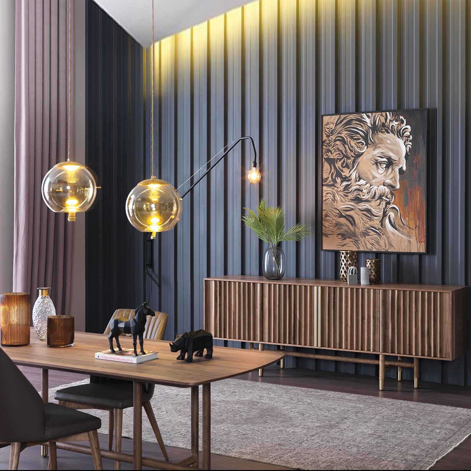 Display image of the HOMAGE KOLTUK Pietra Dining Table with a sleek, modern design and wooden finish, ideal for contemporary dining rooms.