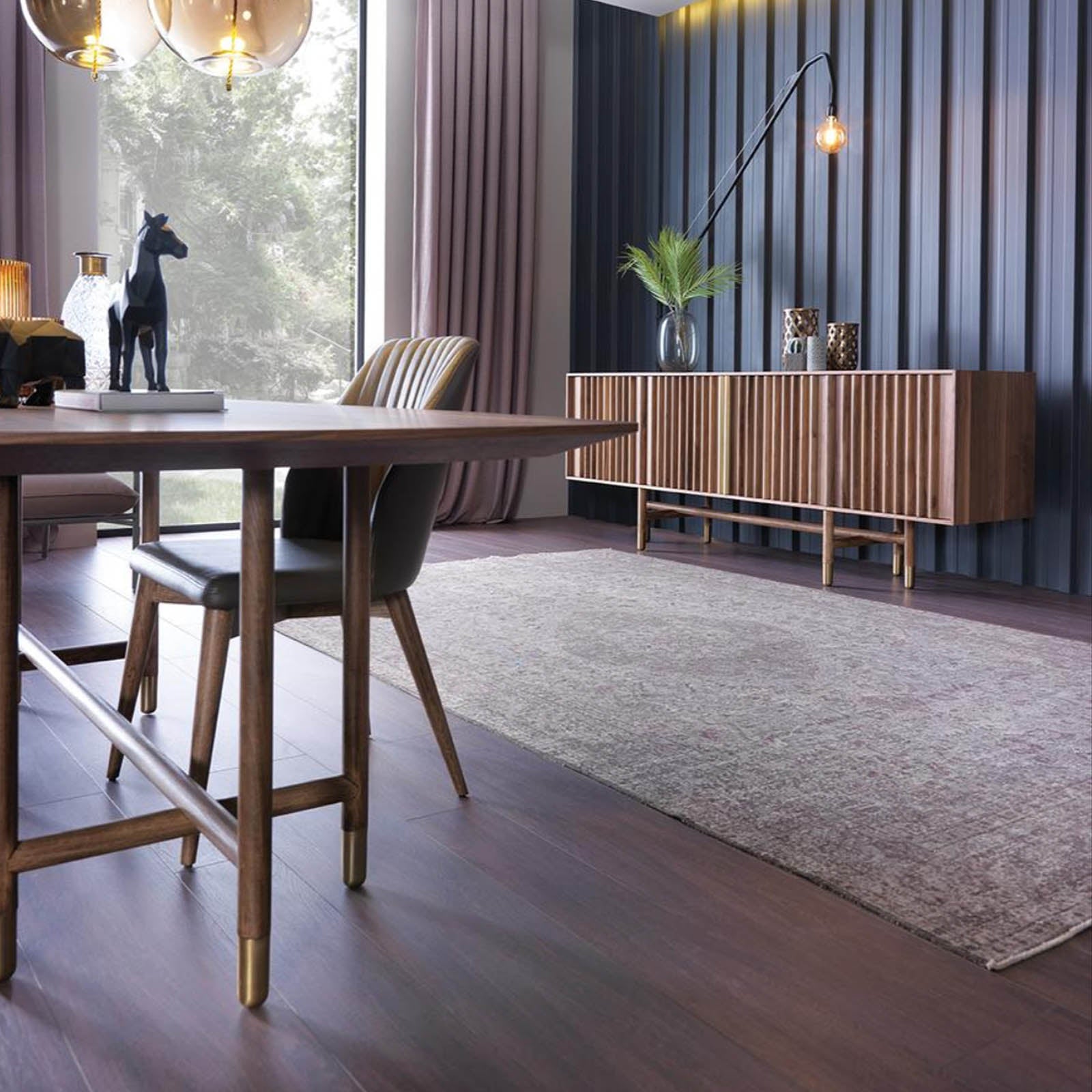 Display image of Pietra Dining Table by HOMAGE KOLTUK, showcasing its elegant design and wooden surface.