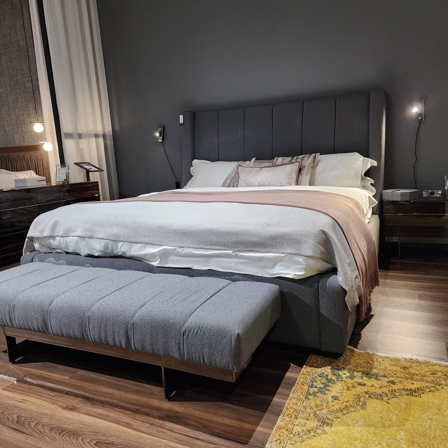 Display of Prada Elegant Bedroom Set by NILLS FURNITURE DESIGN, showcasing stylish bedroom furniture arrangement.